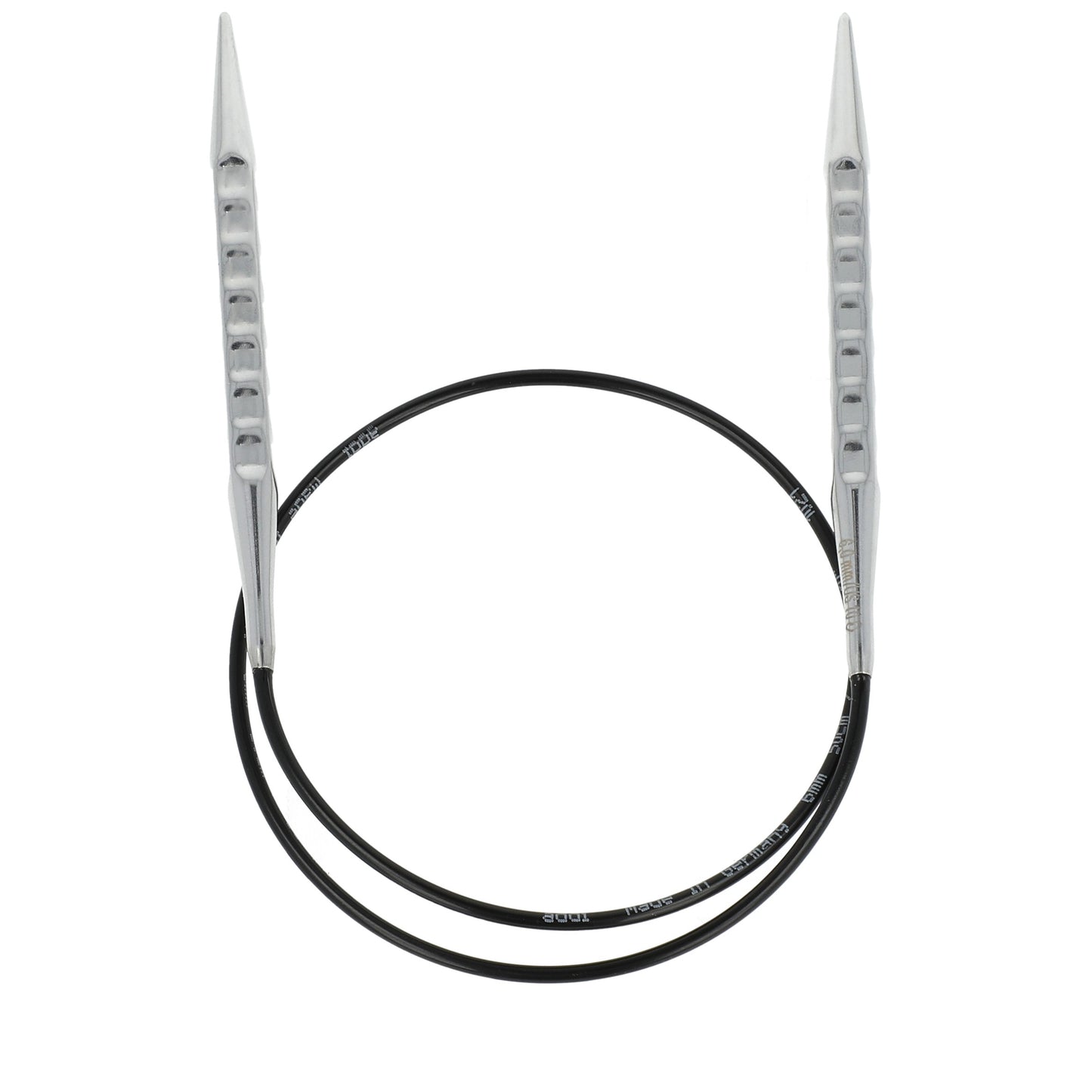 Aiguilles à tricoter circulaires en bronze blanc - Black Edition