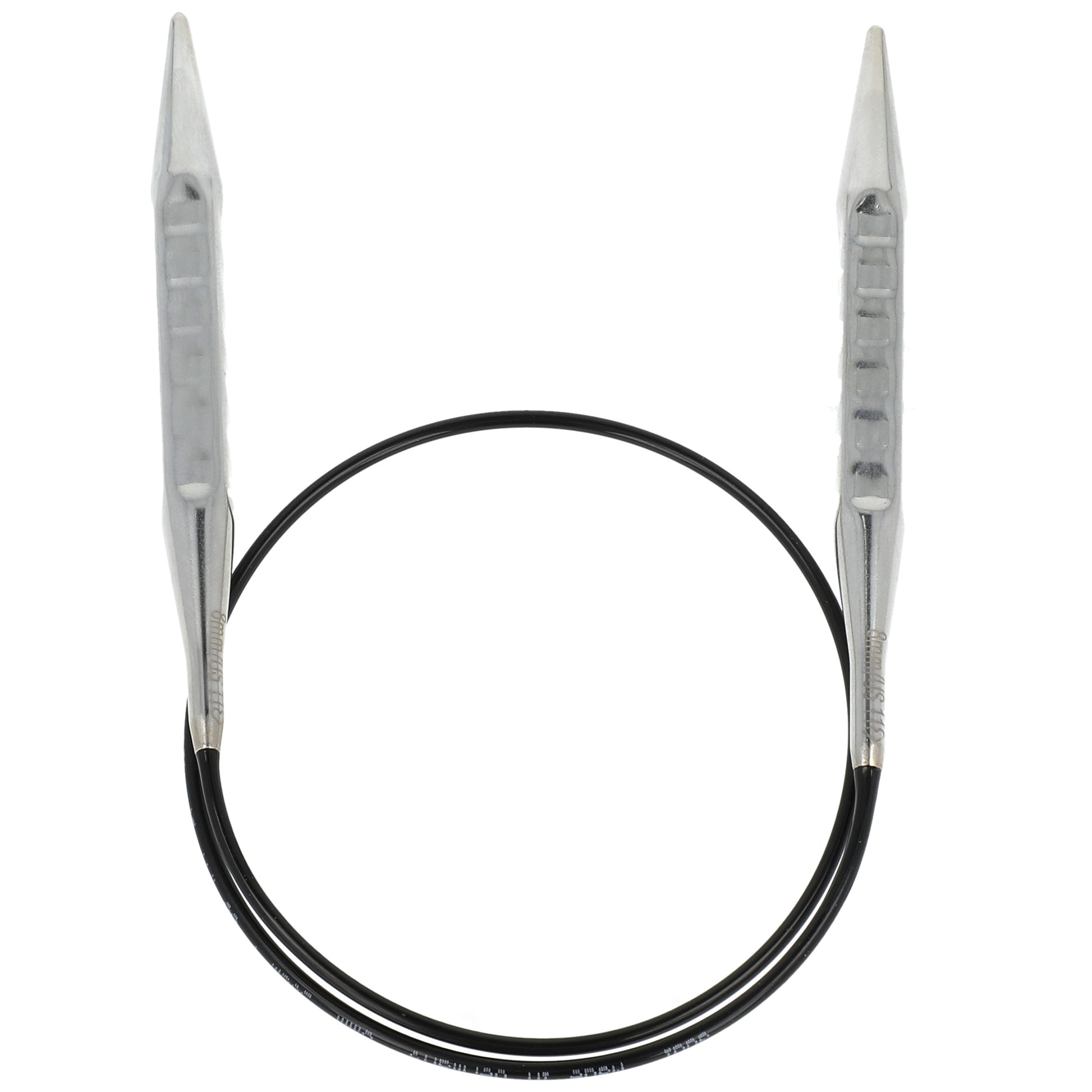 Aiguilles à tricoter circulaires en bronze blanc - Black Edition
