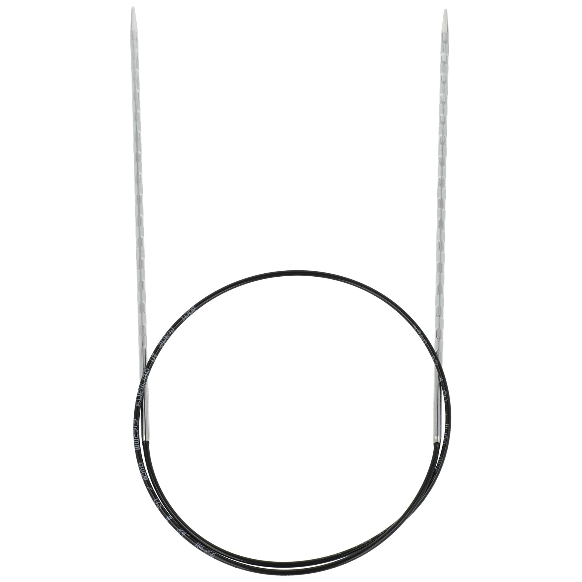 Aiguilles à tricoter circulaires en bronze blanc - Black Edition
