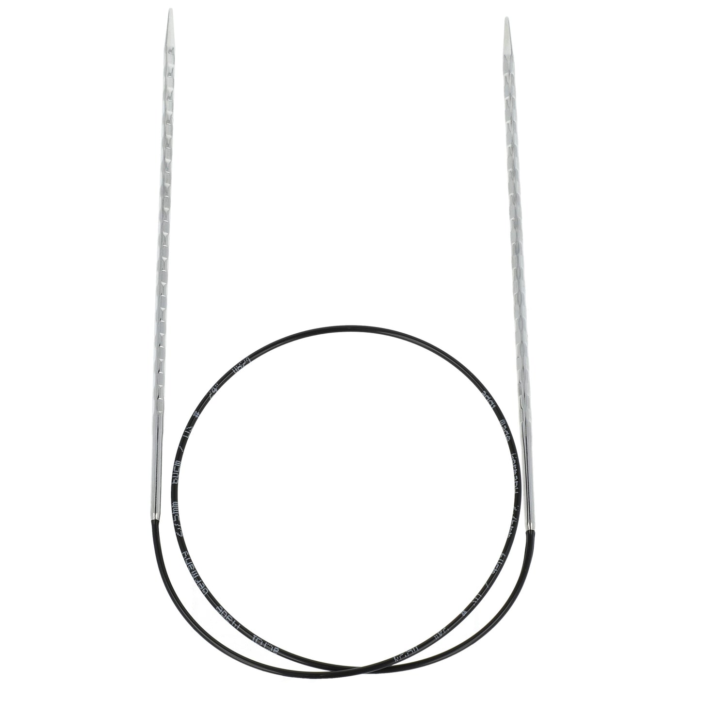 Aiguilles à tricoter circulaires en bronze blanc - Black Edition