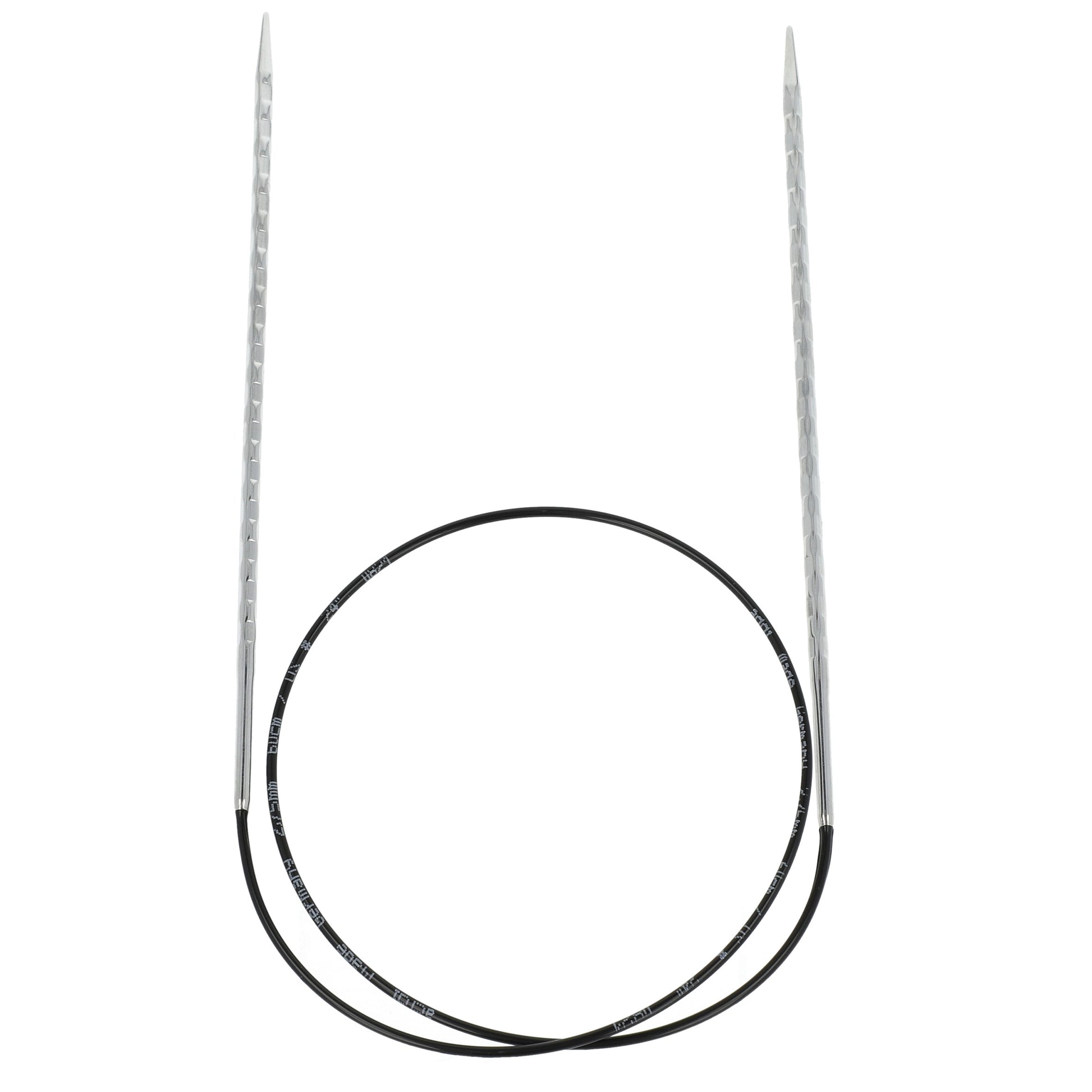Aiguilles à tricoter circulaires en bronze blanc - Black Edition