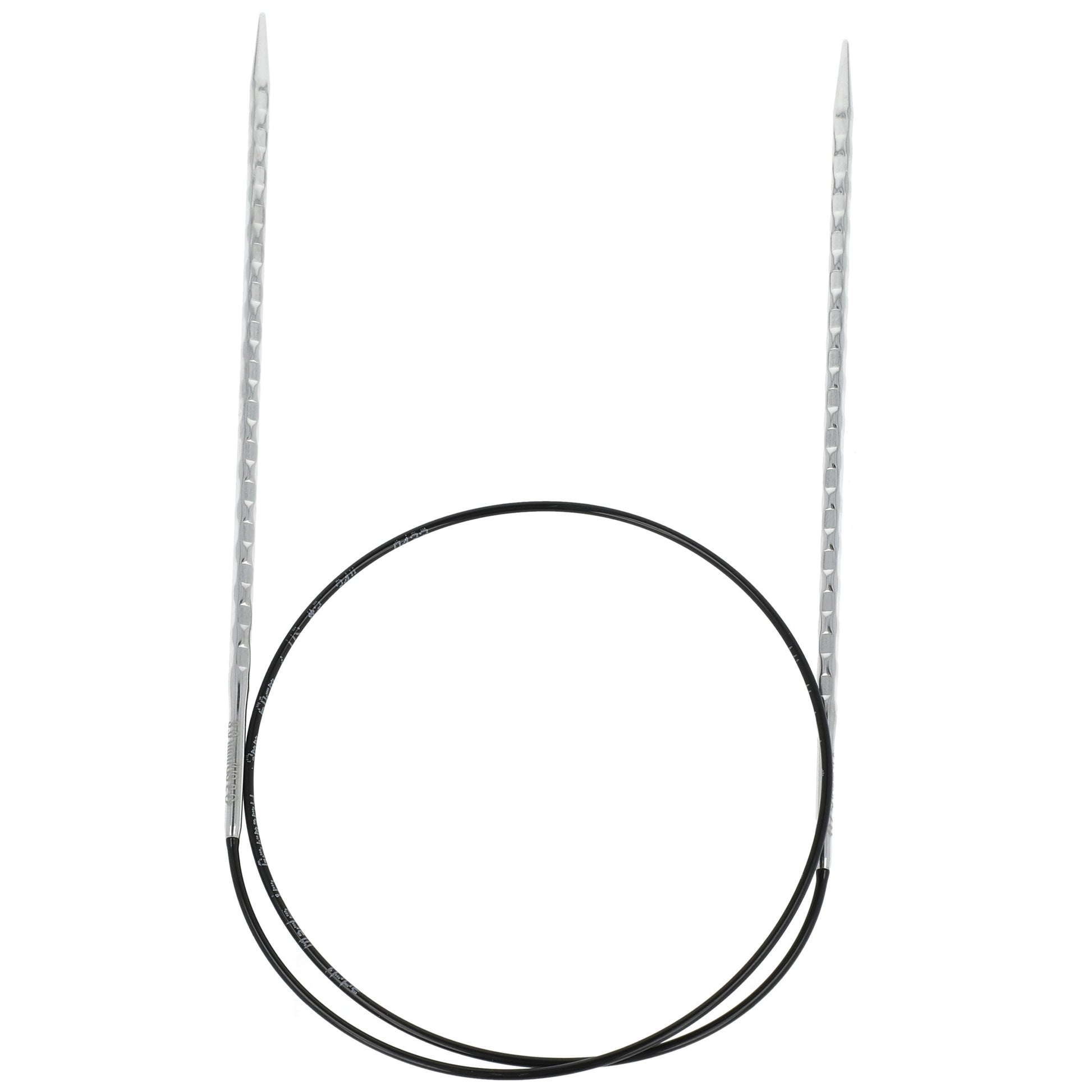 Aiguilles à tricoter circulaires en bronze blanc - Black Edition