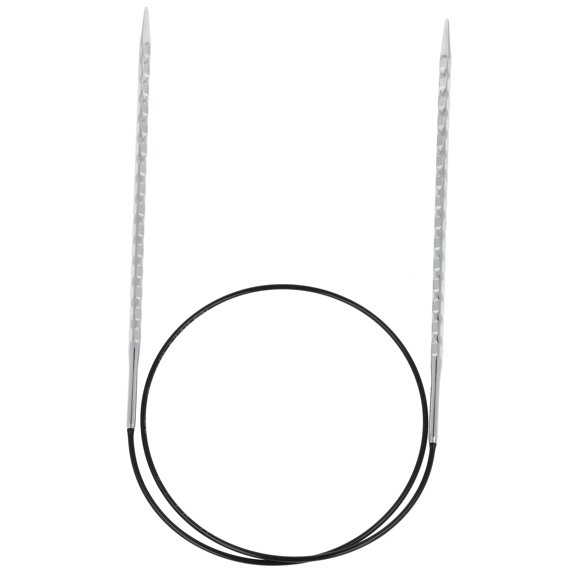 Aiguilles à tricoter circulaires en bronze blanc - Black Edition