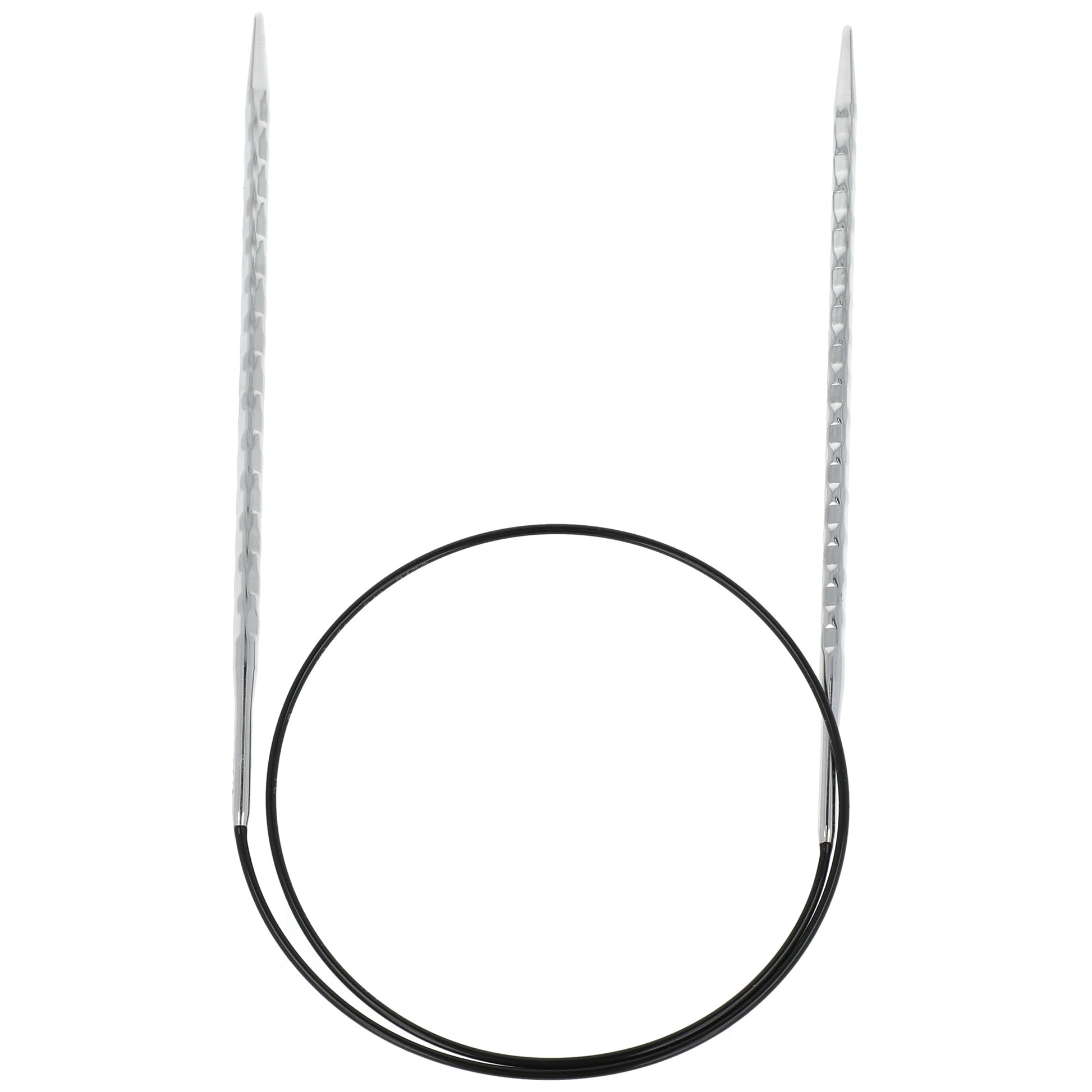 Aiguilles à tricoter circulaires en bronze blanc - Black Edition