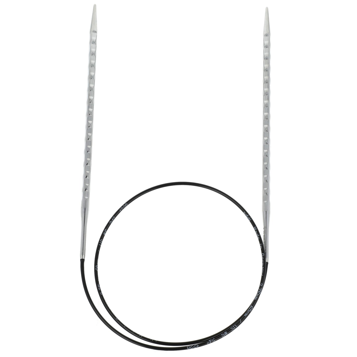 Aiguilles à tricoter circulaires en bronze blanc - Black Edition