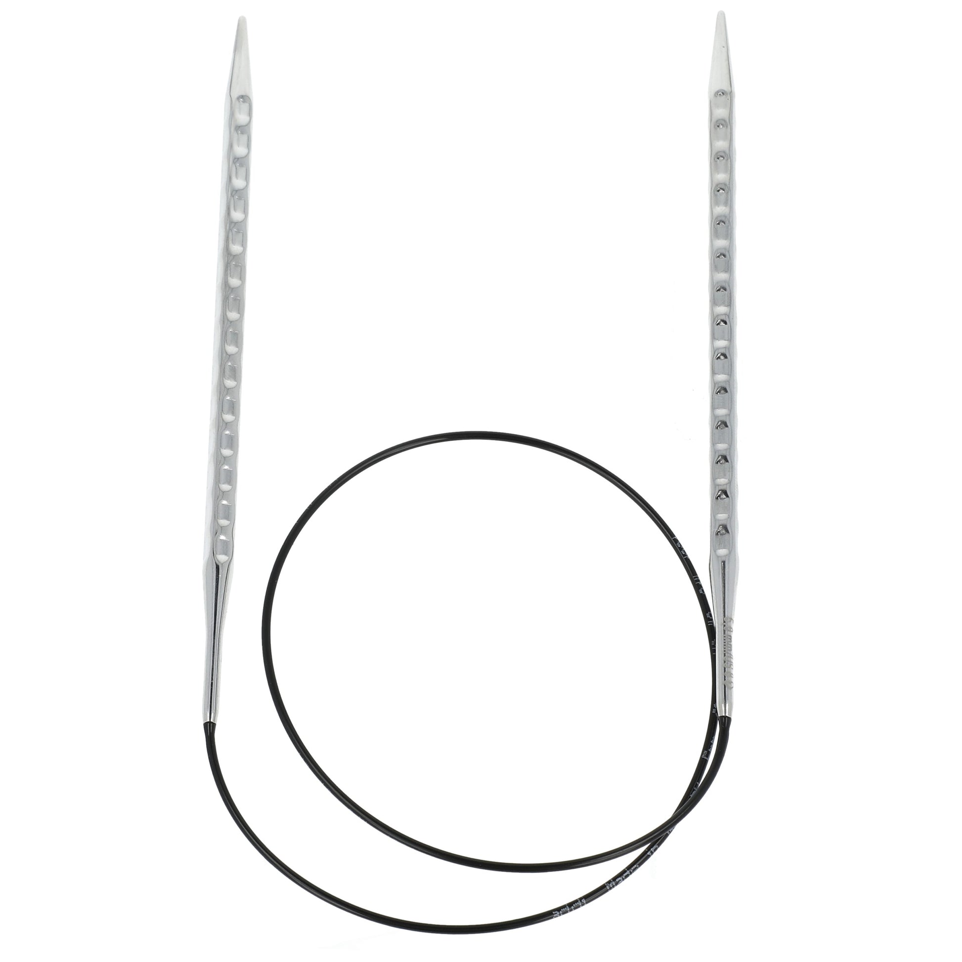 Aiguilles à tricoter circulaires en bronze blanc - Black Edition