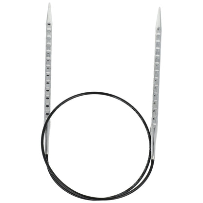 Aiguilles à tricoter circulaires en bronze blanc - Black Edition