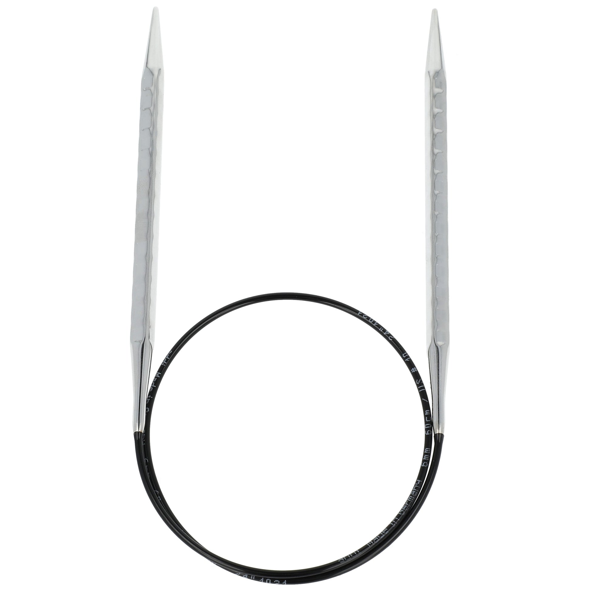 Aiguilles à tricoter circulaires en bronze blanc - Black Edition