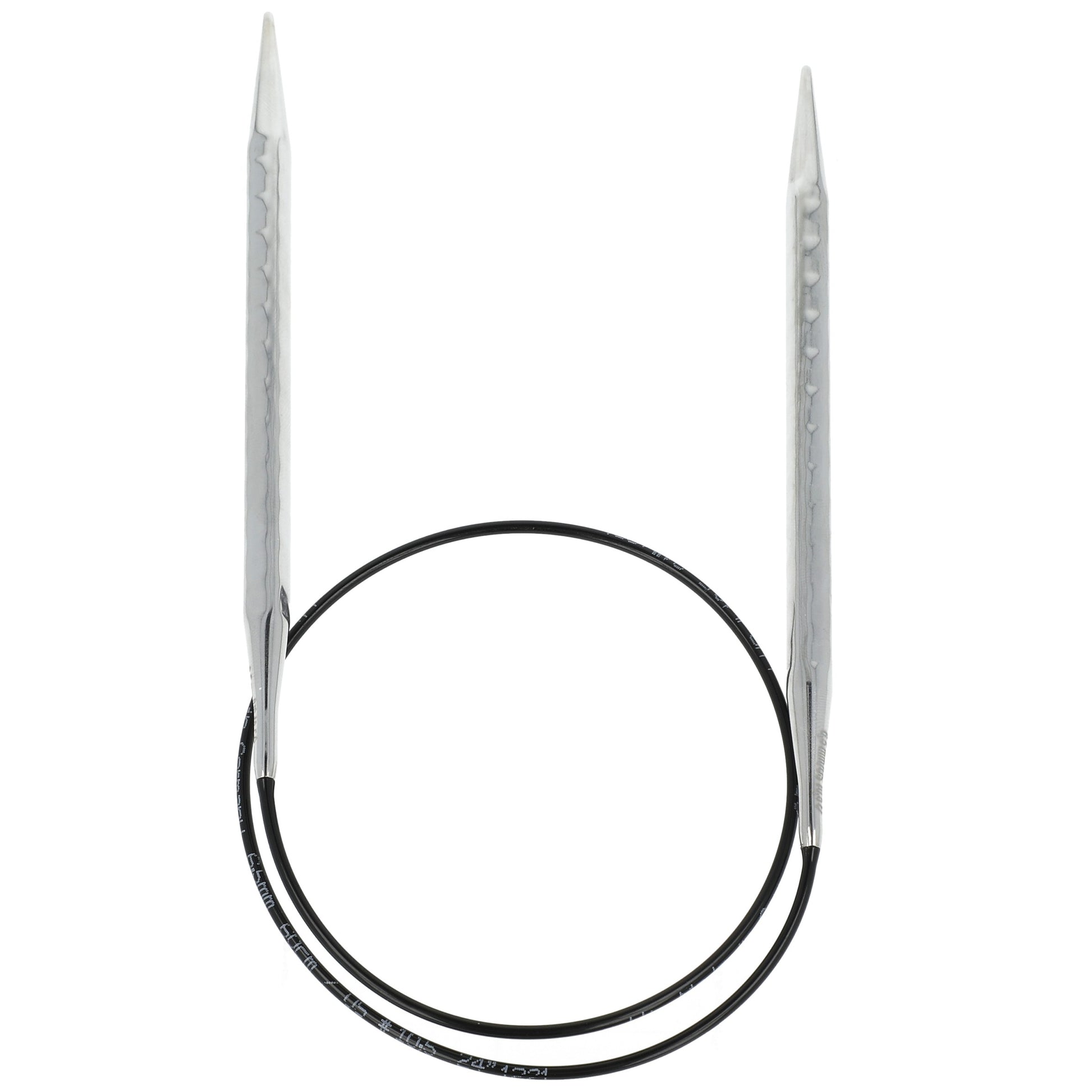 Aiguilles à tricoter circulaires en bronze blanc - Black Edition