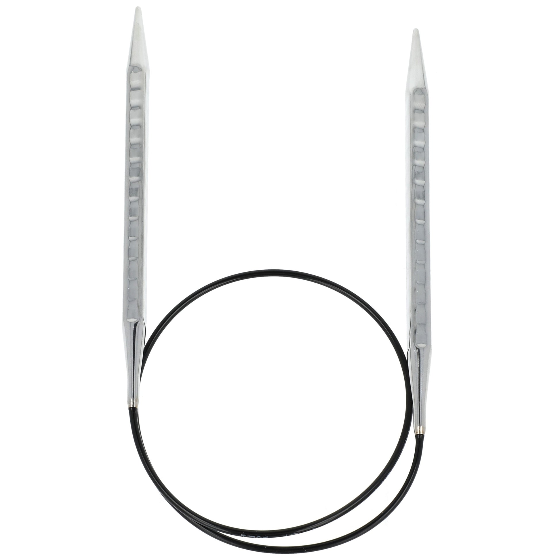 Aiguilles à tricoter circulaires en bronze blanc - Black Edition