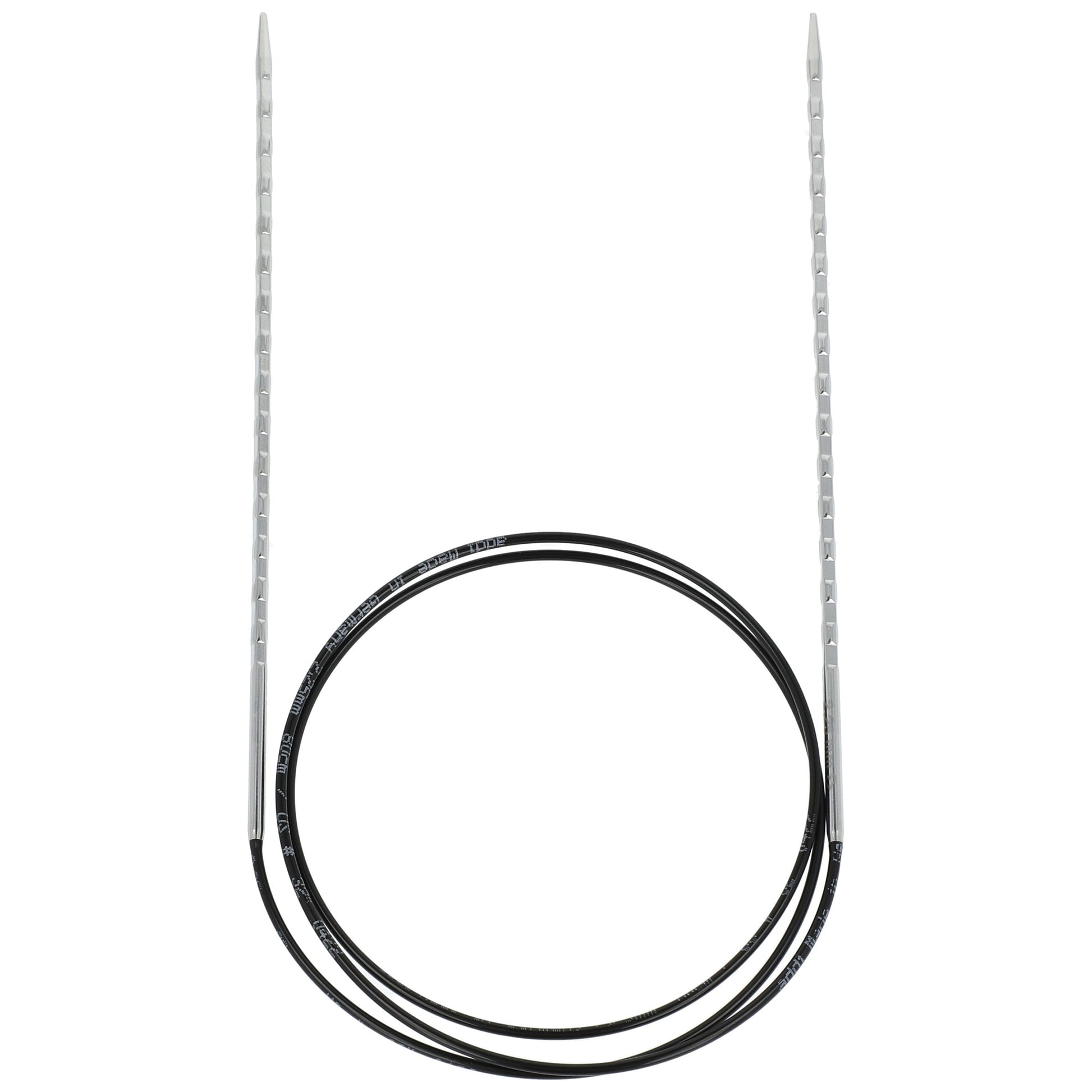 Aiguilles à tricoter circulaires en bronze blanc - Black Edition
