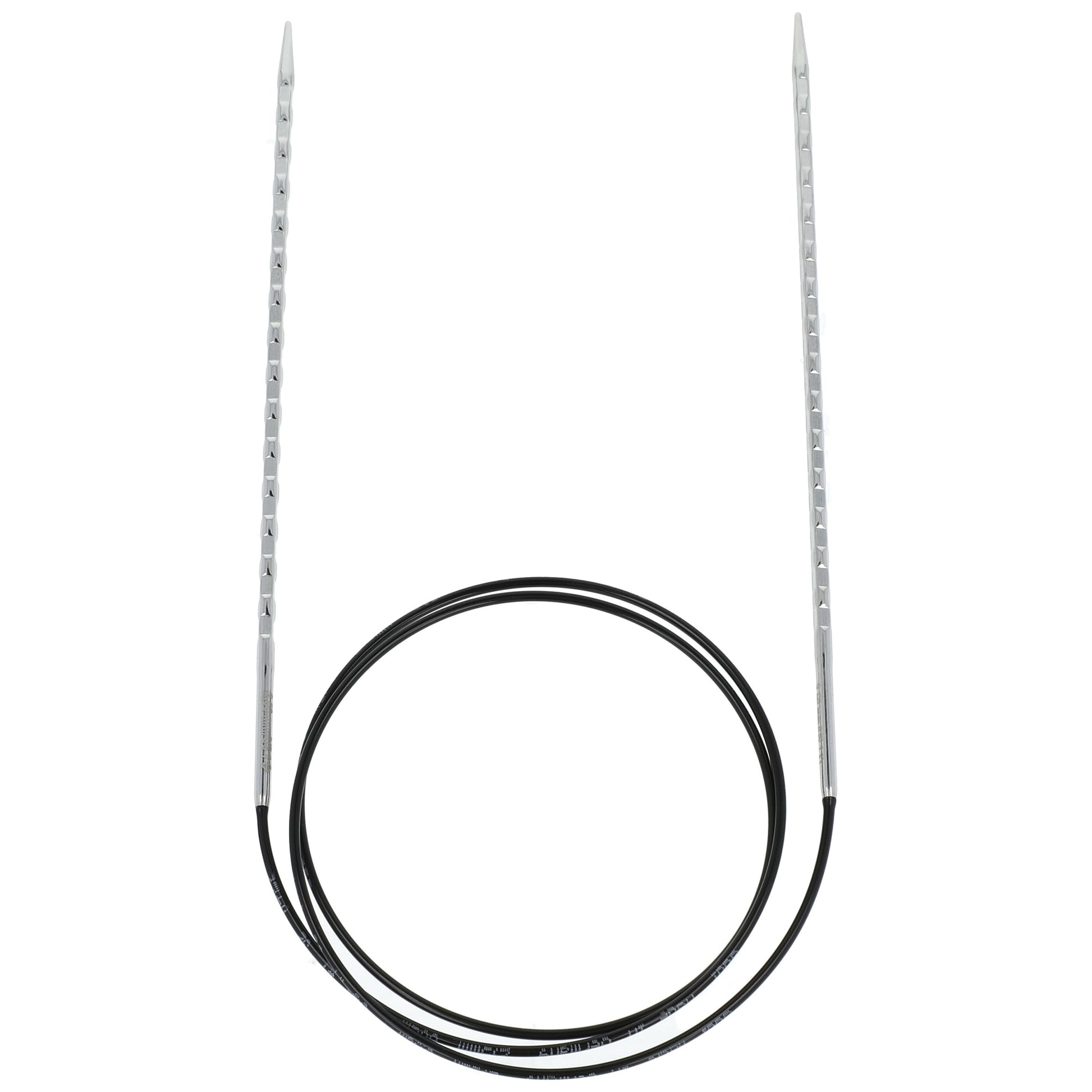 Aiguilles à tricoter circulaires en bronze blanc - Black Edition