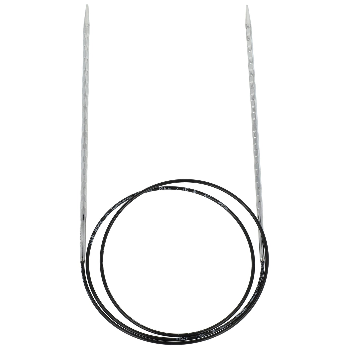 Aiguilles à tricoter circulaires en bronze blanc - Black Edition