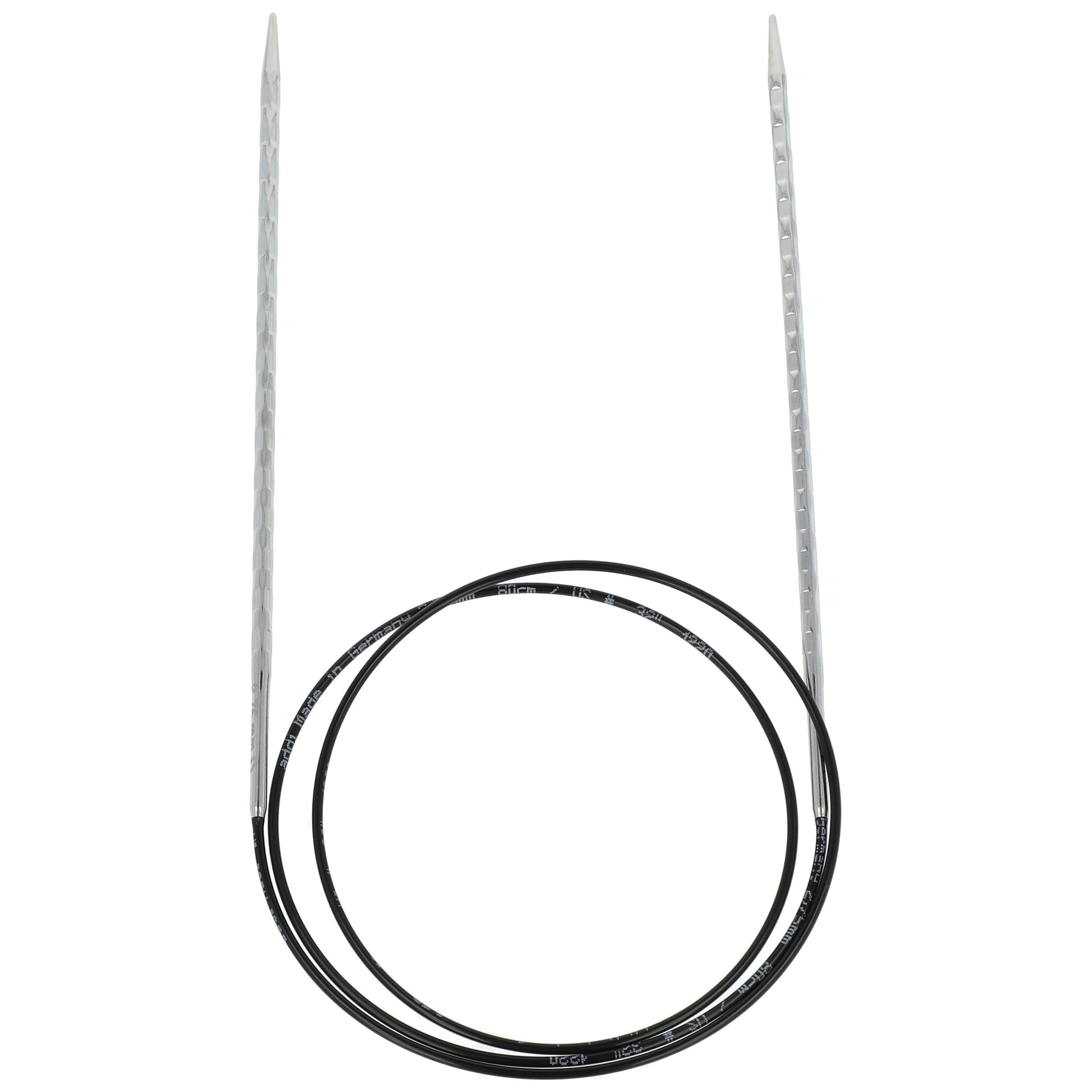 Aiguilles à tricoter circulaires en bronze blanc - Black Edition