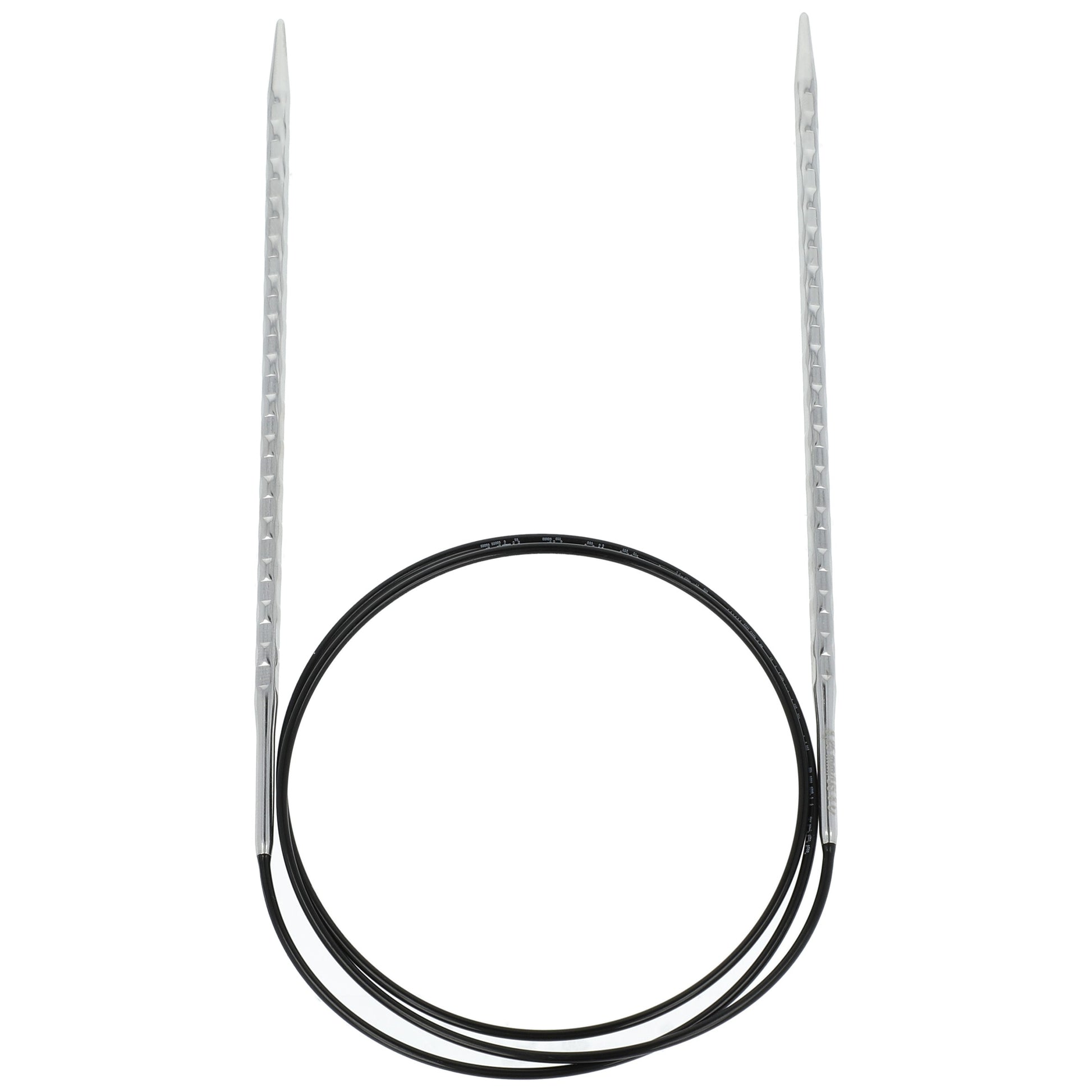 Aiguilles à tricoter circulaires en bronze blanc - Black Edition