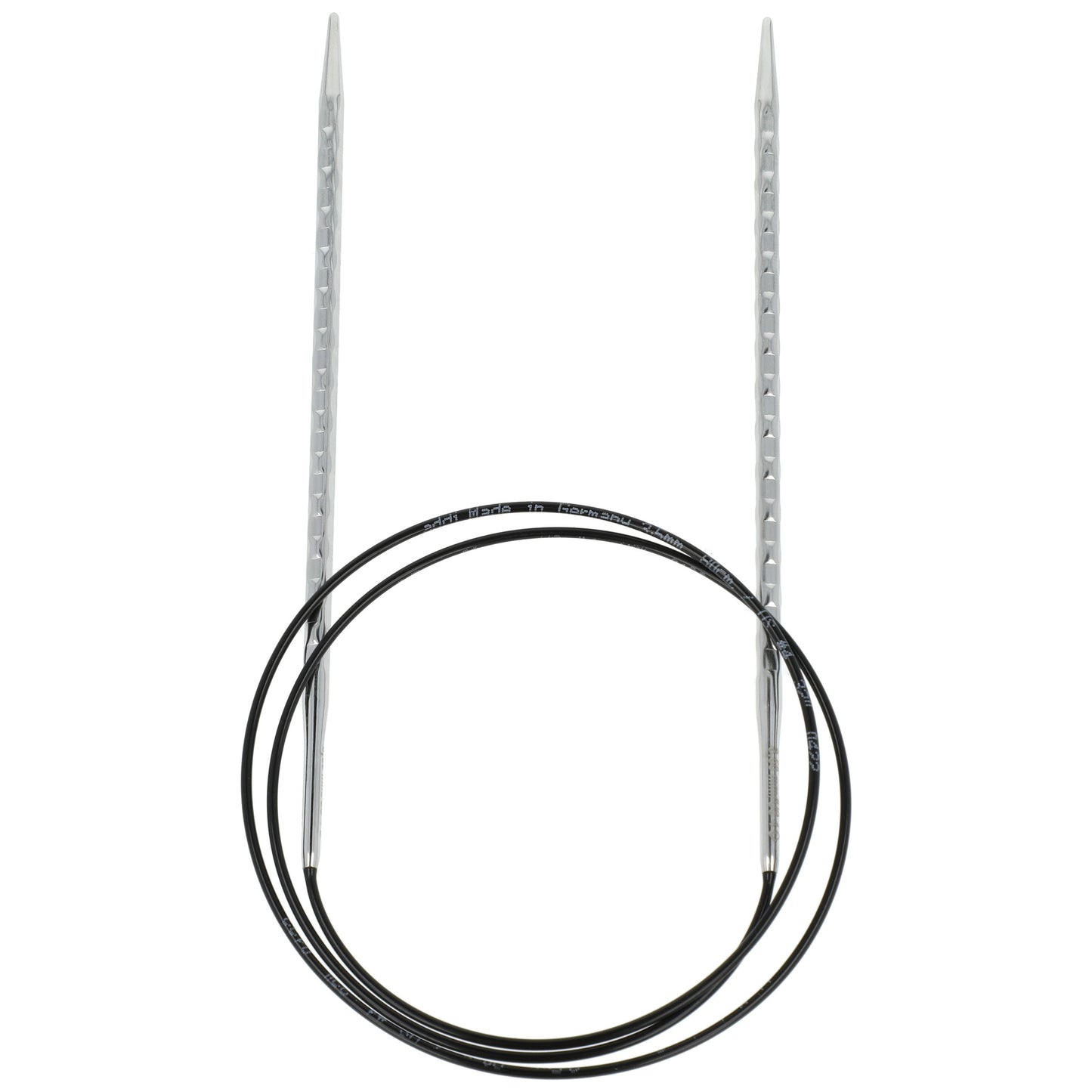 Aiguilles à tricoter circulaires en bronze blanc - Black Edition