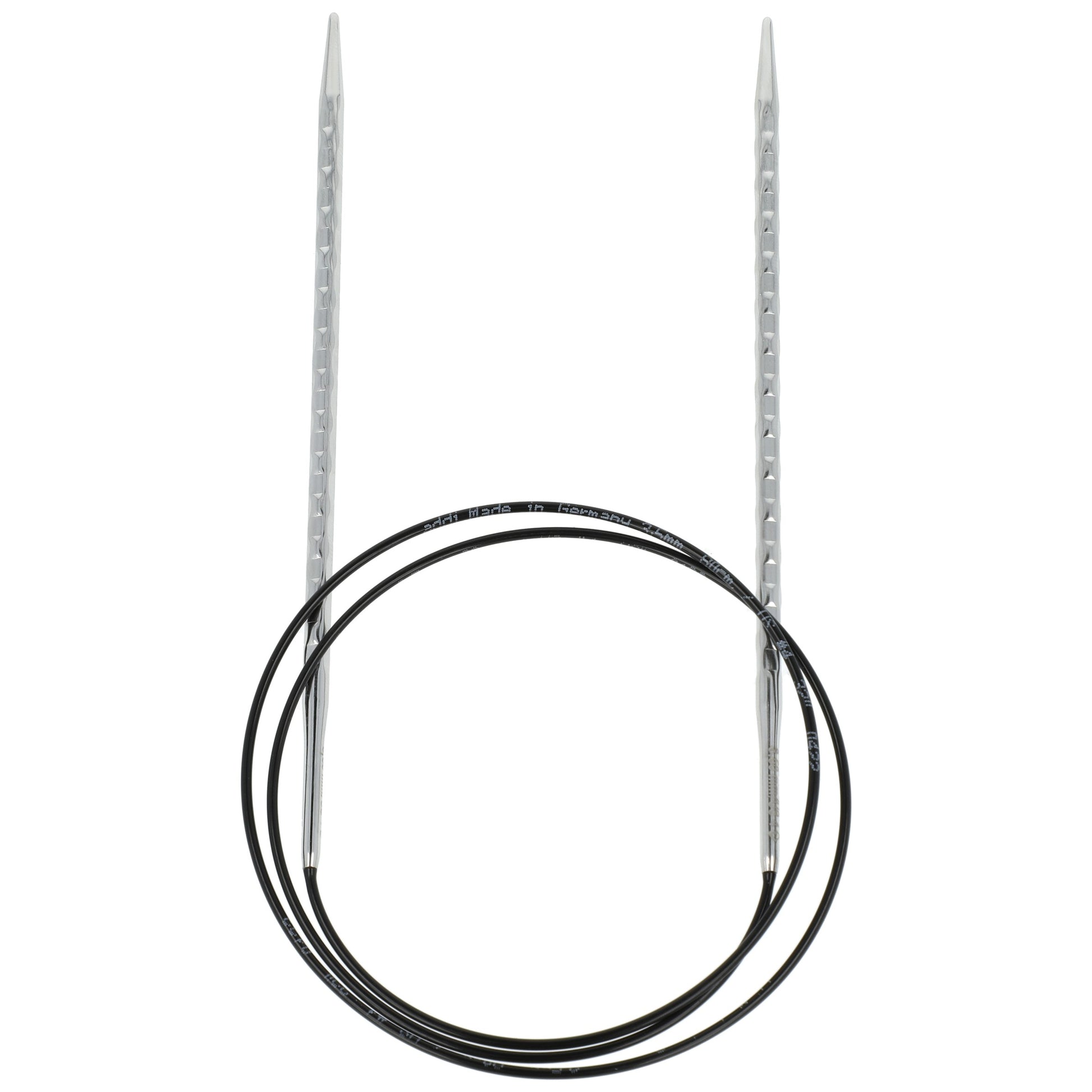 Aiguilles à tricoter circulaires en bronze blanc - Black Edition