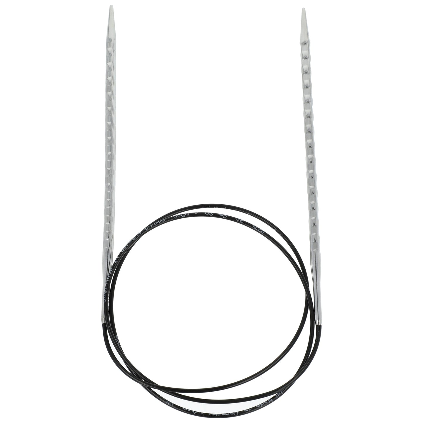 Aiguilles à tricoter circulaires en bronze blanc - Black Edition