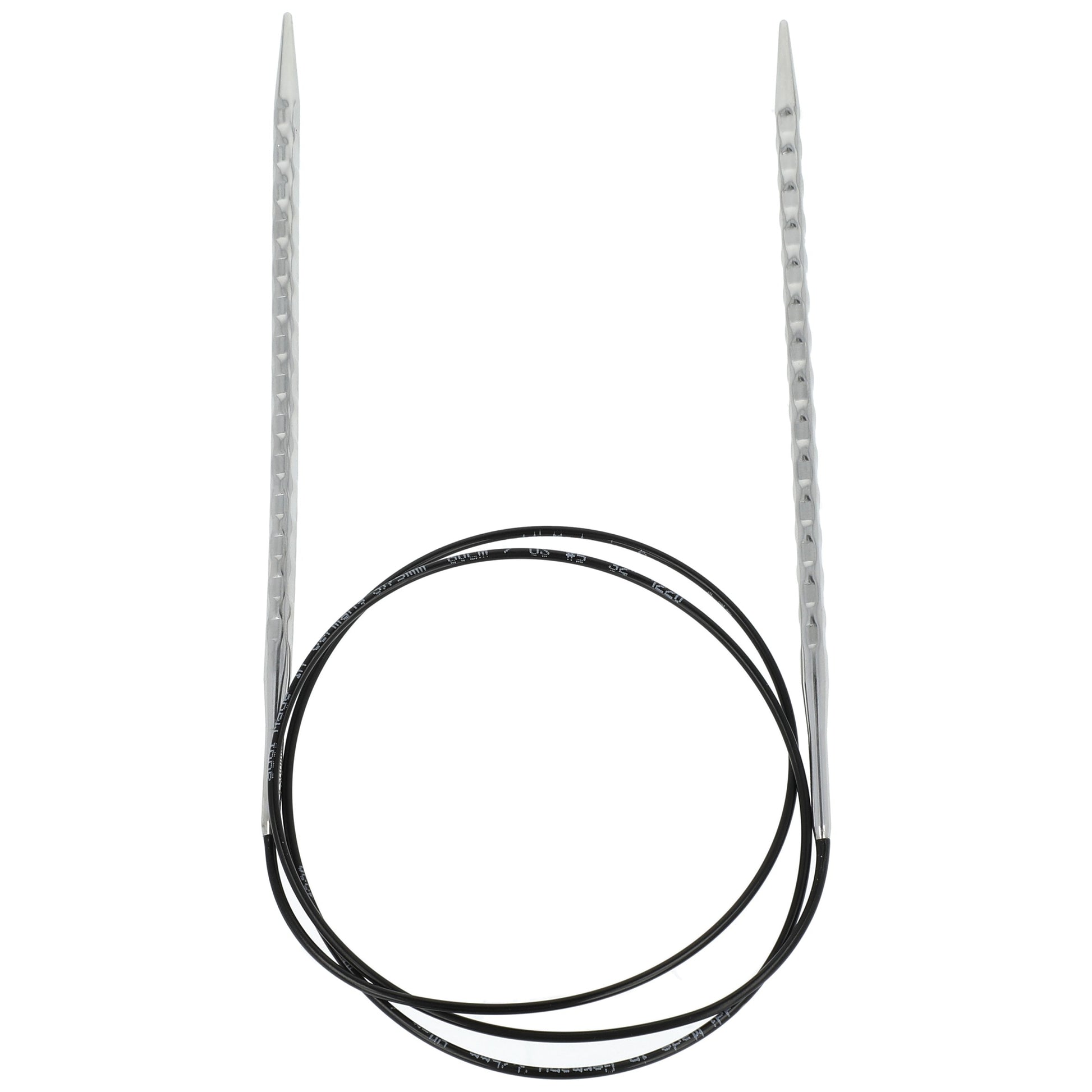Aiguilles à tricoter circulaires en bronze blanc - Black Edition