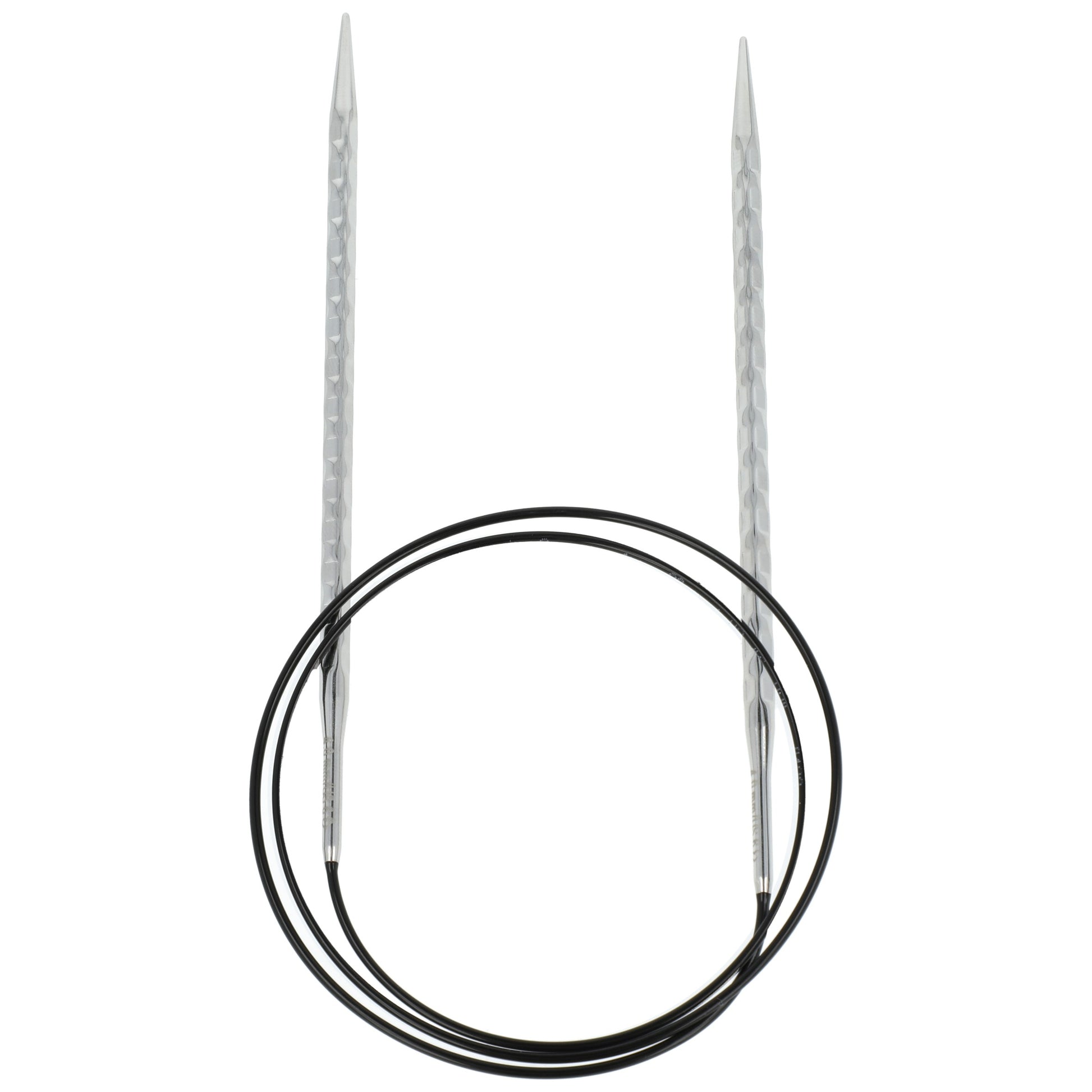 Aiguilles à tricoter circulaires en bronze blanc - Black Edition