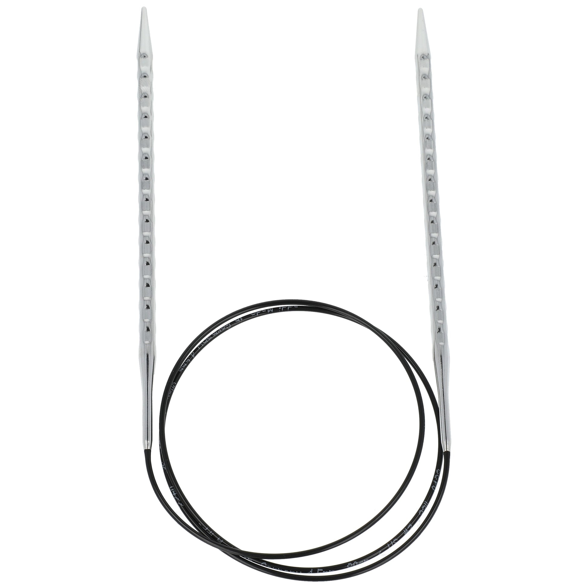 Aiguilles à tricoter circulaires en bronze blanc - Black Edition