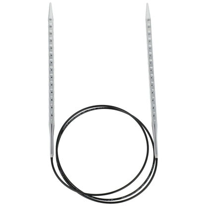 Aiguilles à tricoter circulaires en bronze blanc - Black Edition