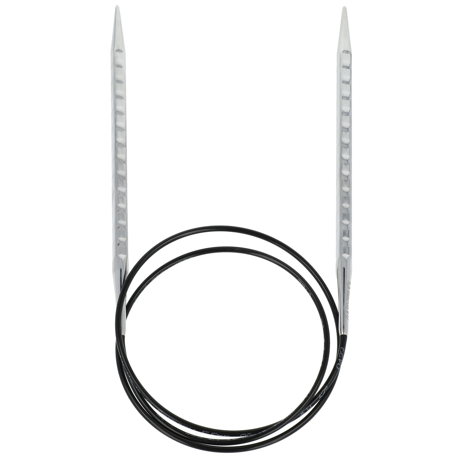 Aiguilles à tricoter circulaires en bronze blanc - Black Edition