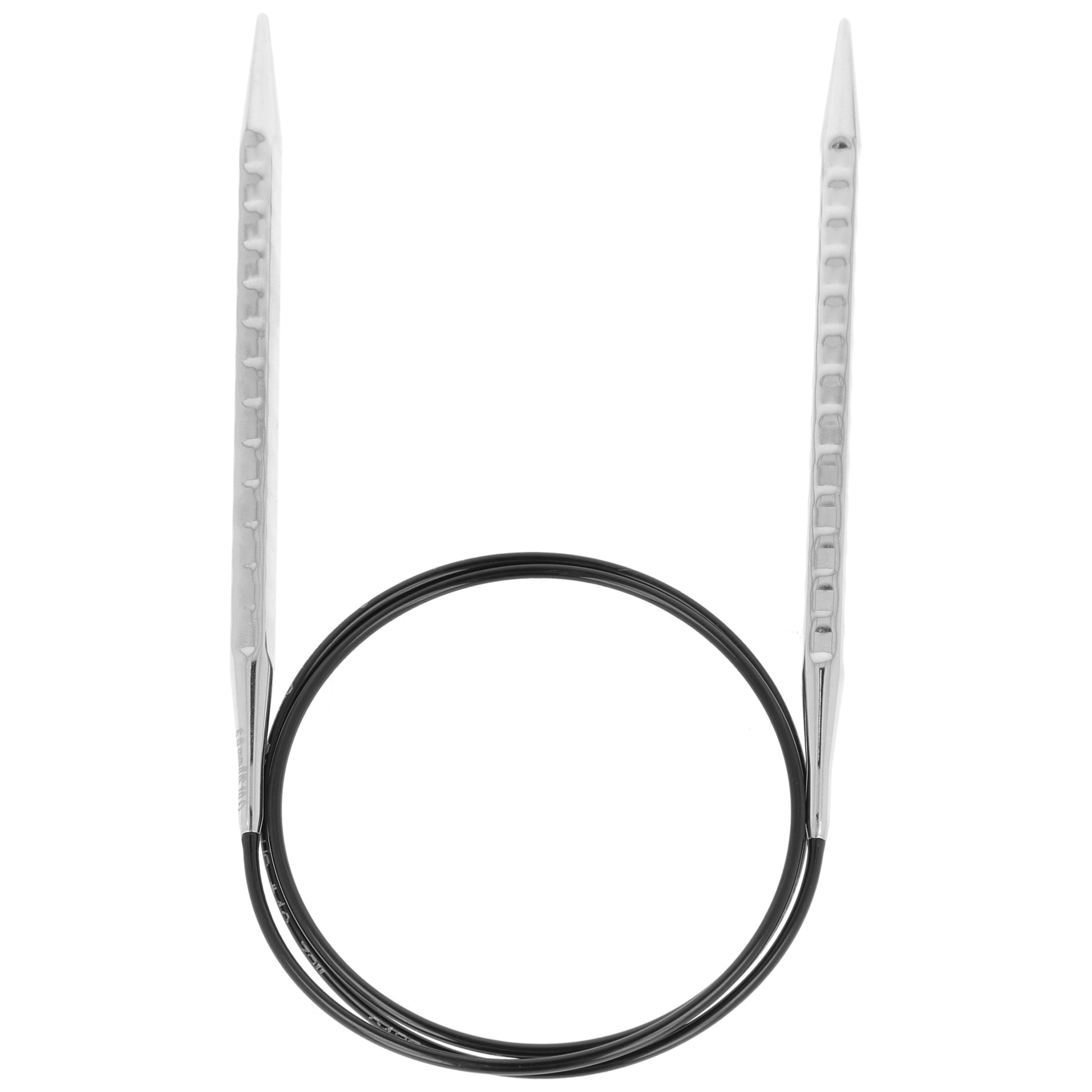 Aiguilles à tricoter circulaires en bronze blanc - Black Edition