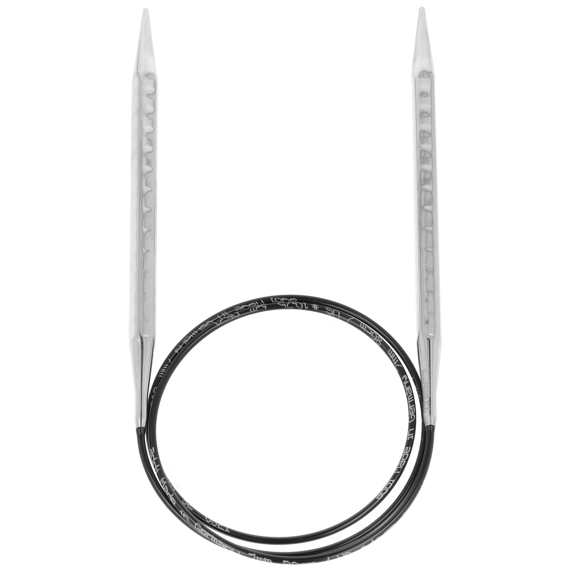 Aiguilles à tricoter circulaires en bronze blanc - Black Edition