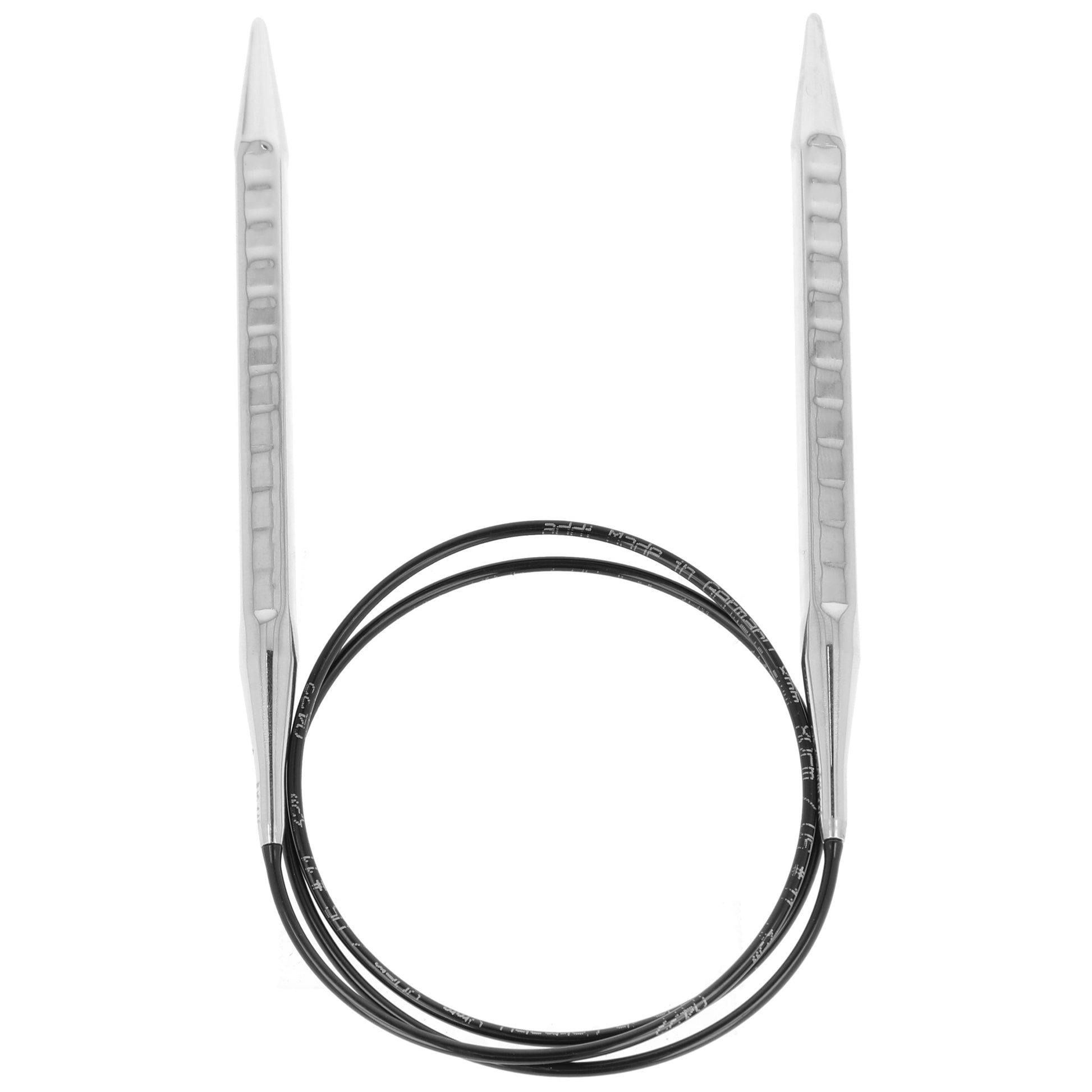 Aiguilles à tricoter circulaires en bronze blanc - Black Edition