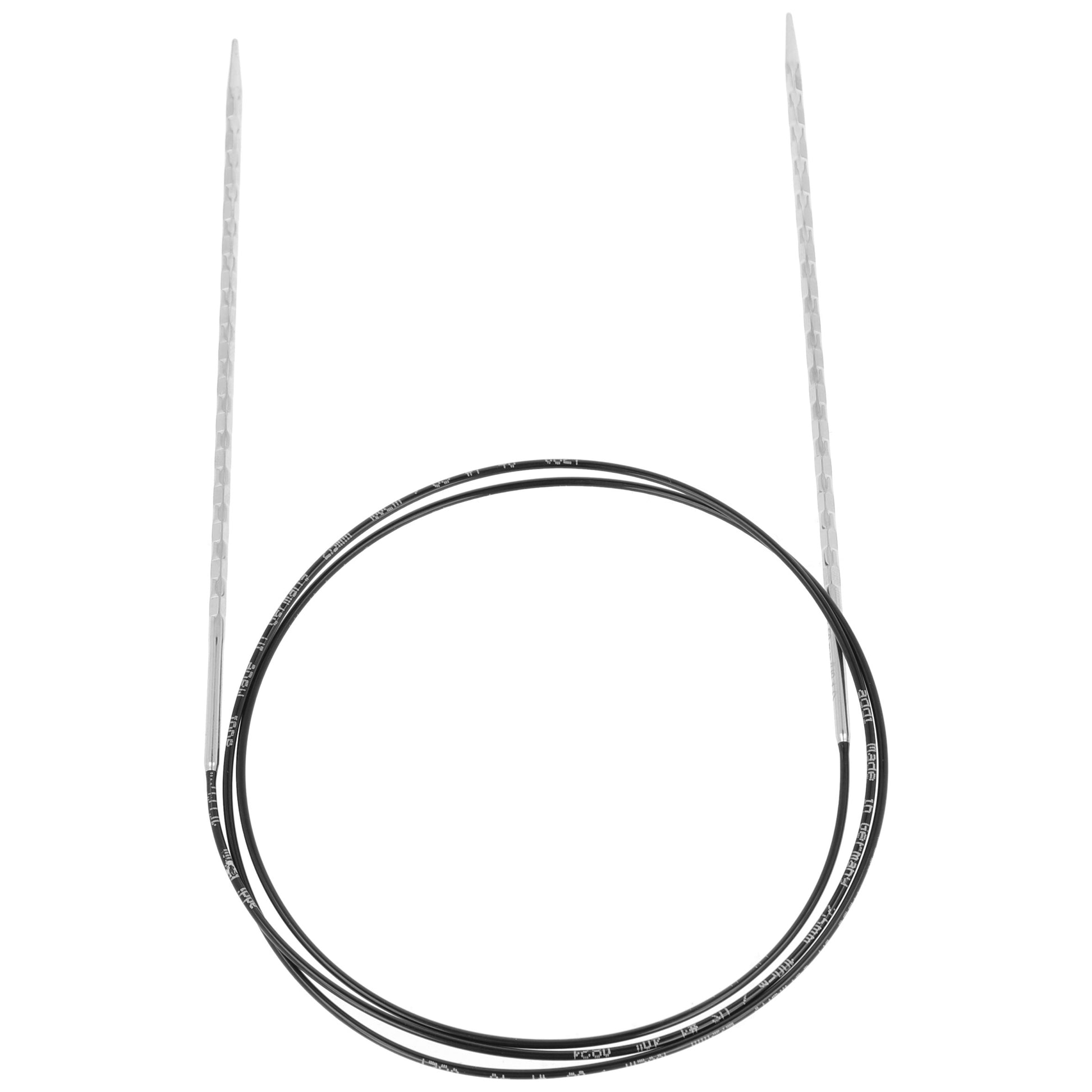 Aiguilles à tricoter circulaires en bronze blanc - Black Edition