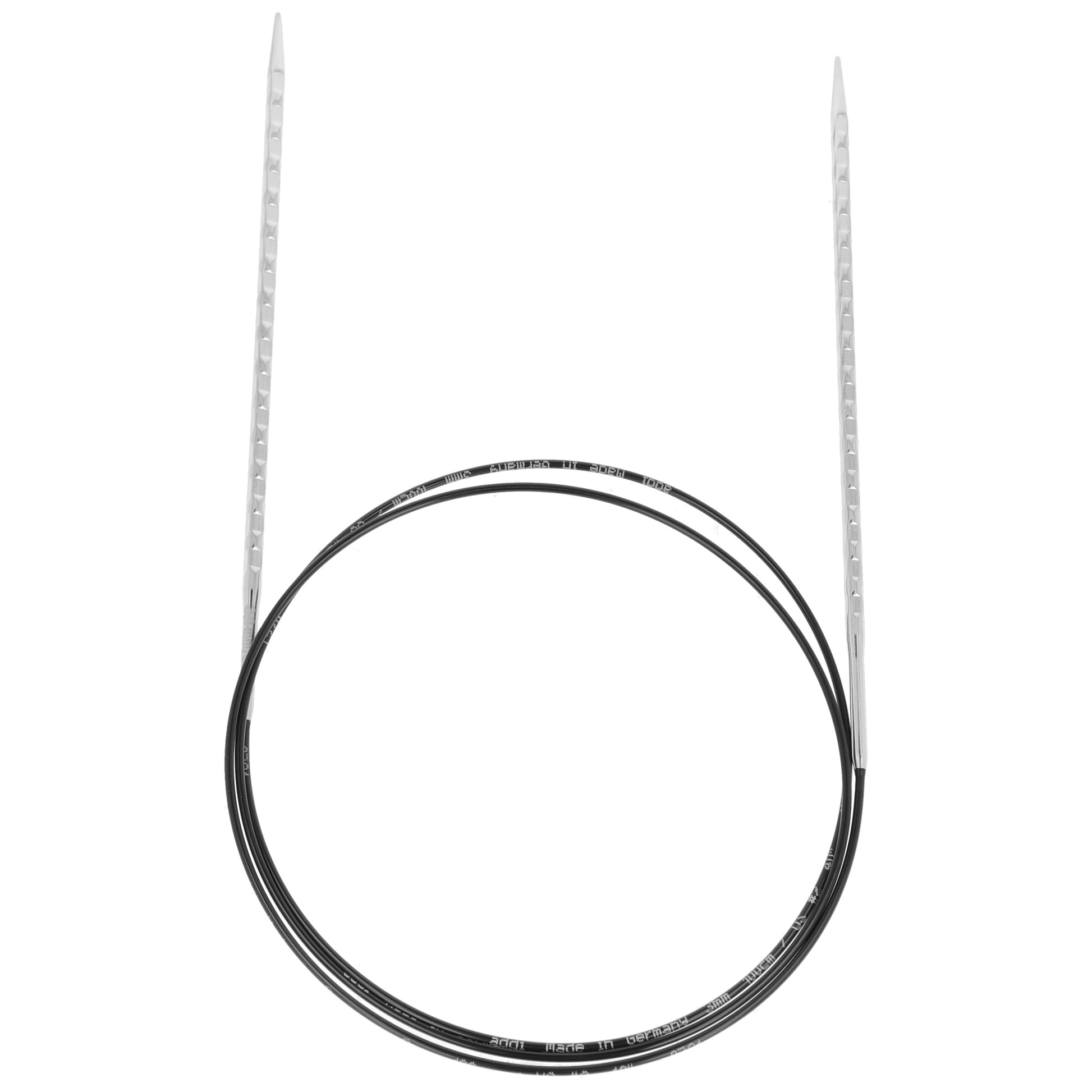 Aiguilles à tricoter circulaires en bronze blanc - Black Edition