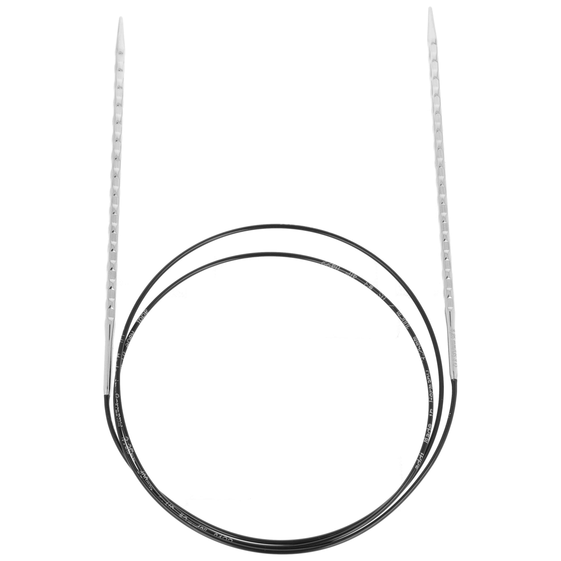 Aiguilles à tricoter circulaires en bronze blanc - Black Edition