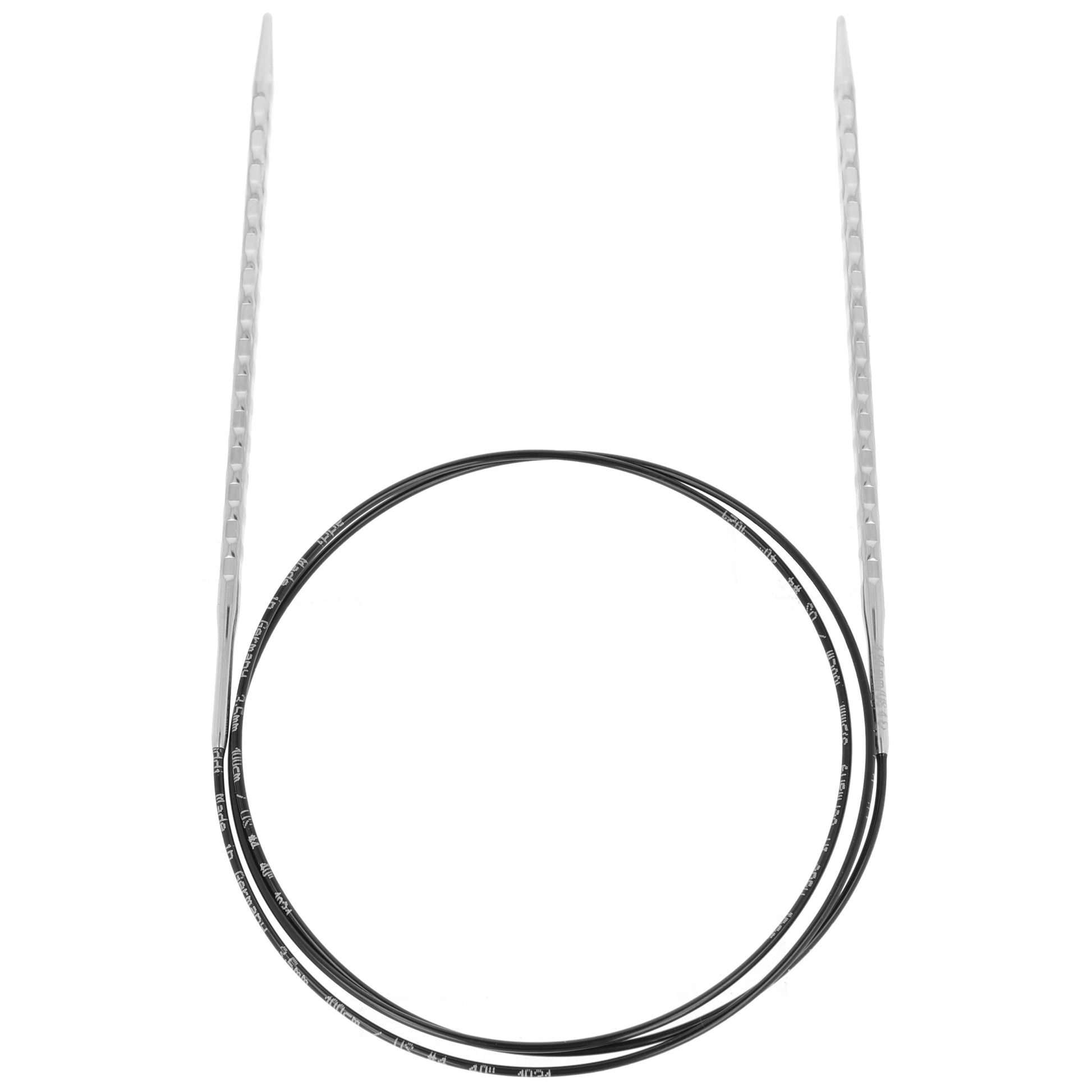Aiguilles à tricoter circulaires en bronze blanc - Black Edition