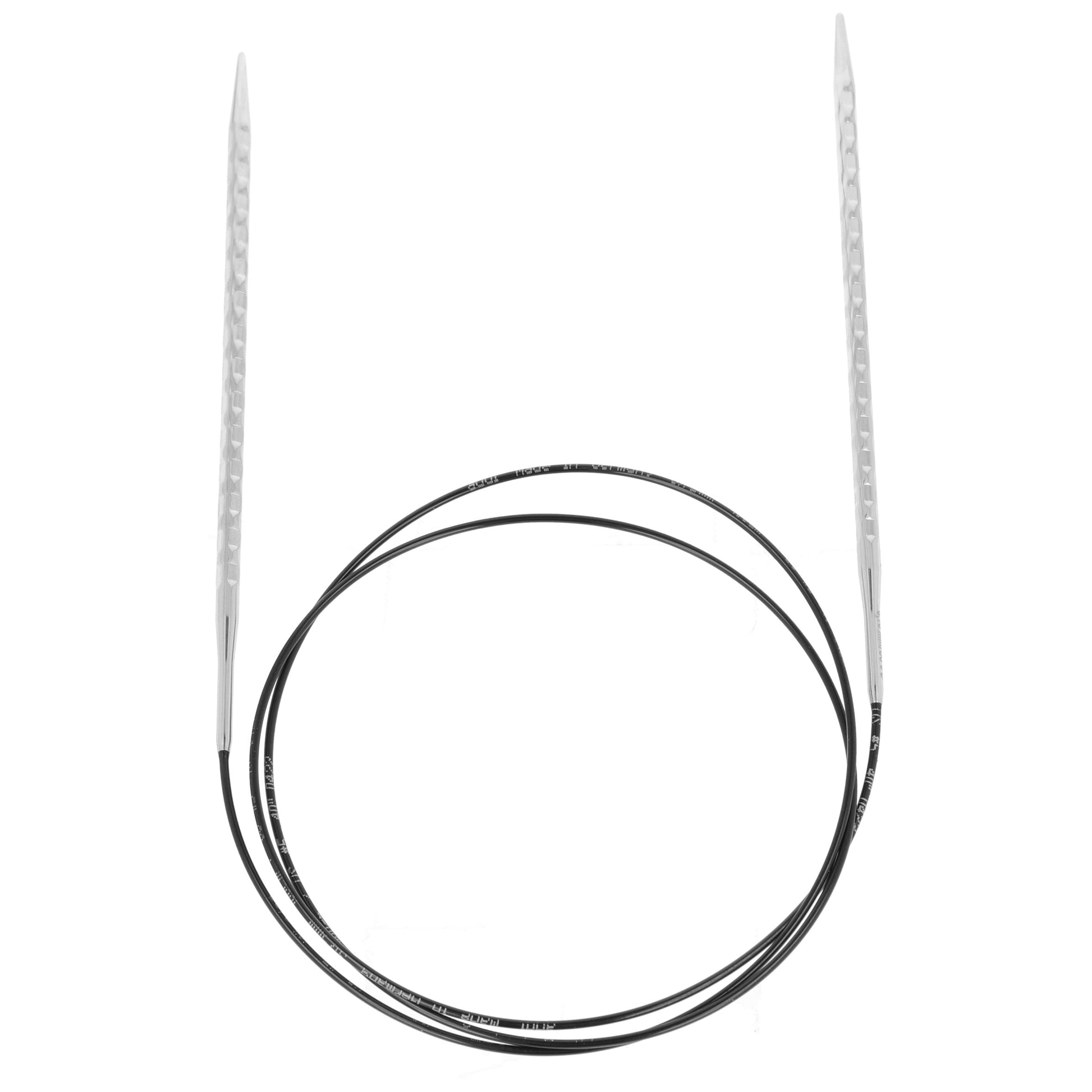Aiguilles à tricoter circulaires en bronze blanc - Black Edition
