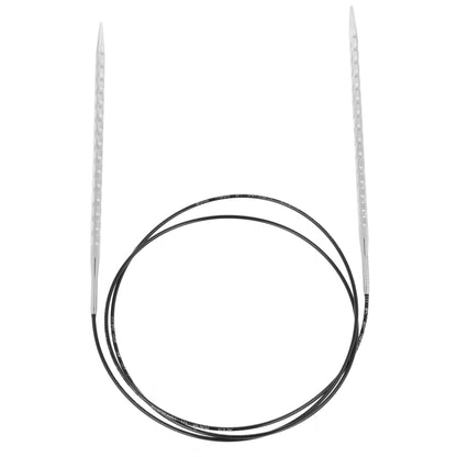 Aiguilles à tricoter circulaires en bronze blanc - Black Edition