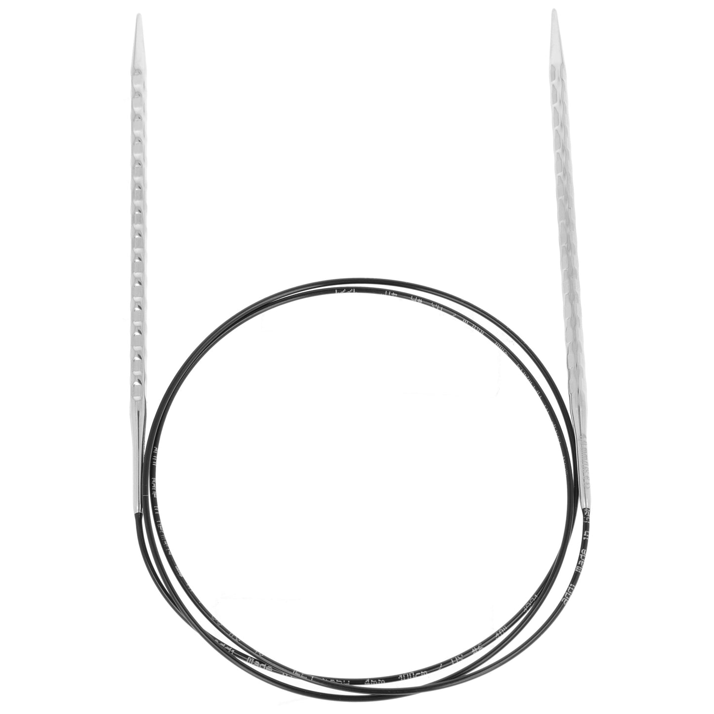 Aiguilles à tricoter circulaires en bronze blanc - Black Edition