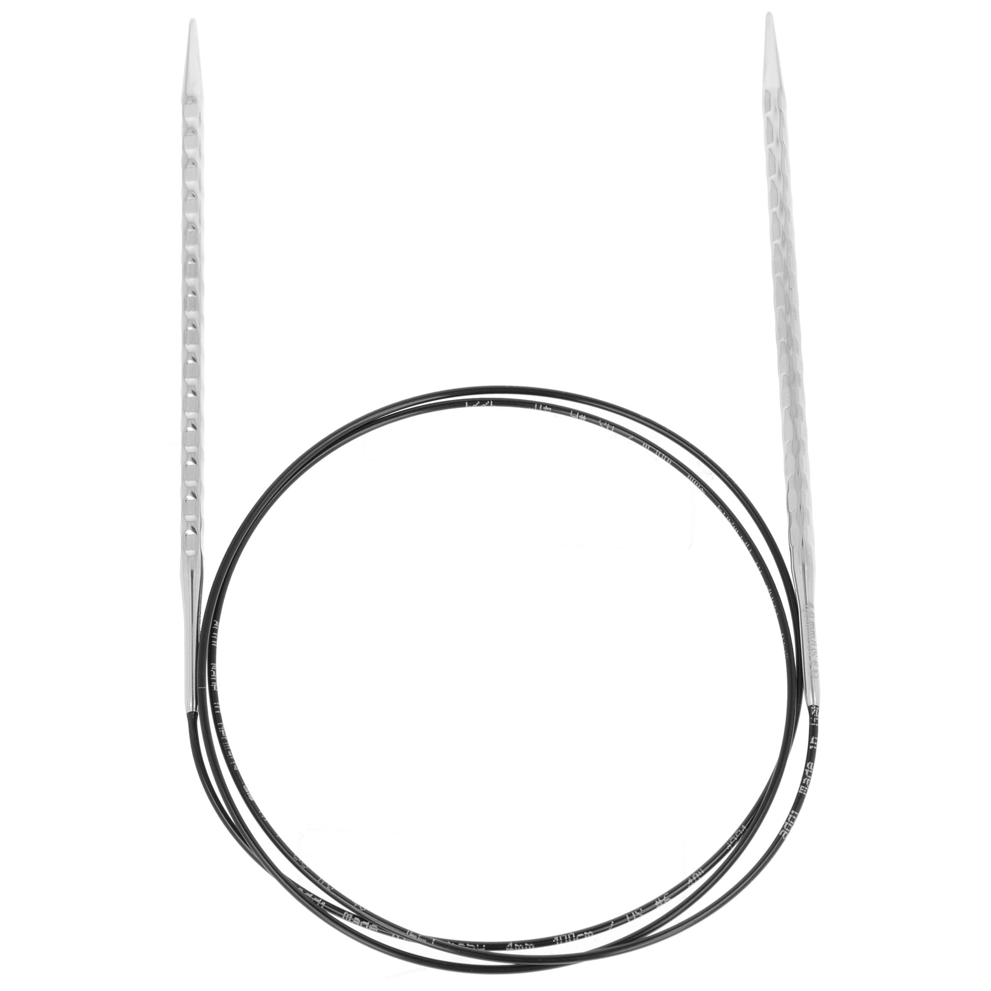 Aiguilles à tricoter circulaires en bronze blanc - Black Edition