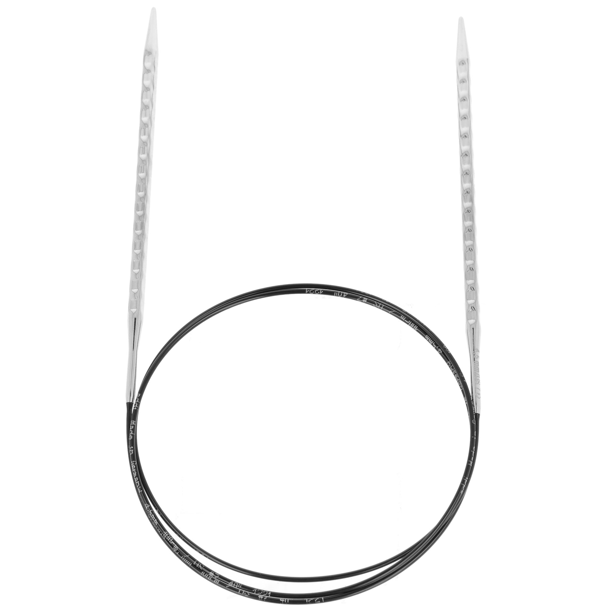 Aiguilles à tricoter circulaires en bronze blanc - Black Edition