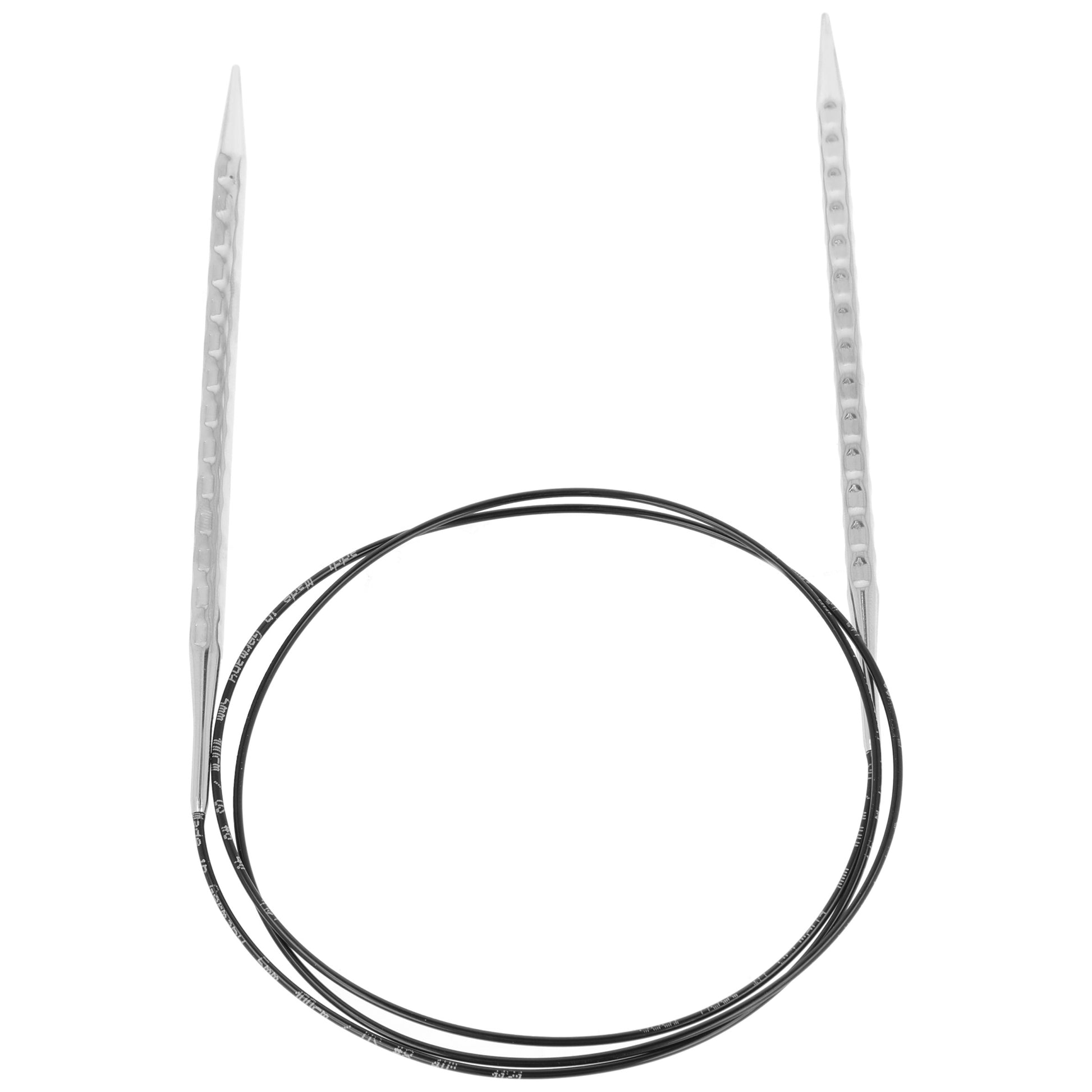 Aiguilles à tricoter circulaires en bronze blanc - Black Edition