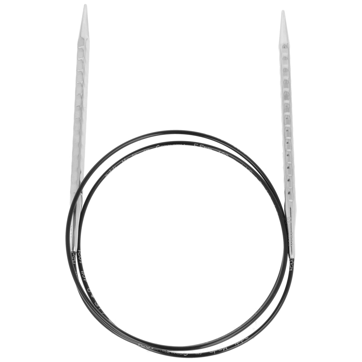 Aiguilles à tricoter circulaires en bronze blanc - Black Edition