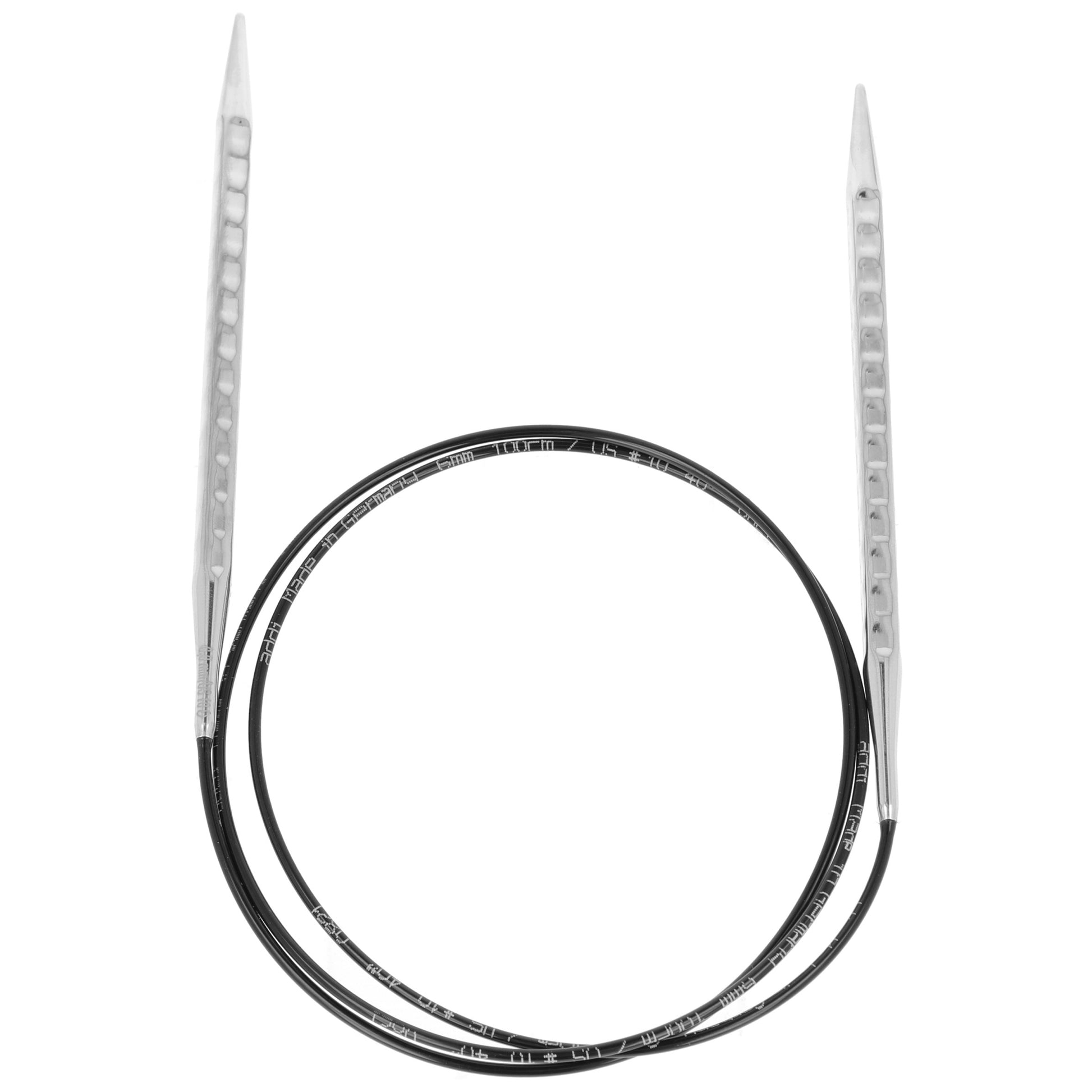 Aiguilles à tricoter circulaires en bronze blanc - Black Edition