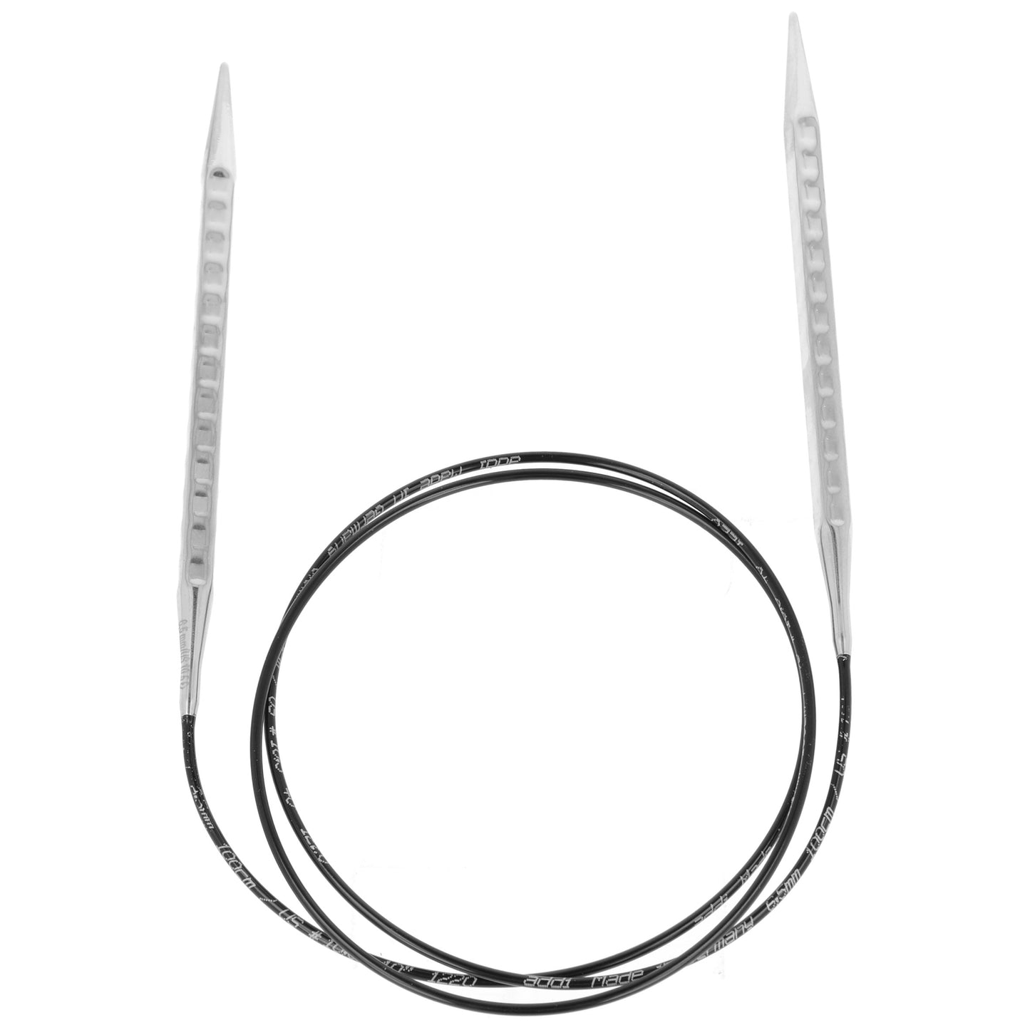 Aiguilles à tricoter circulaires en bronze blanc - Black Edition