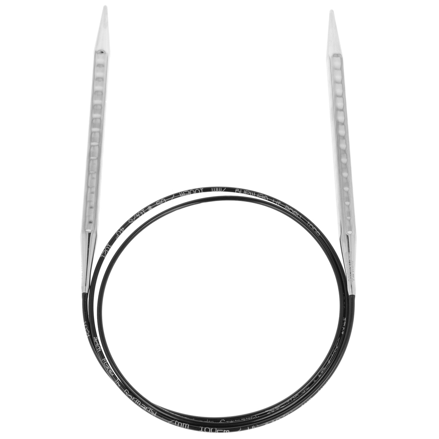 Aiguilles à tricoter circulaires en bronze blanc - Black Edition