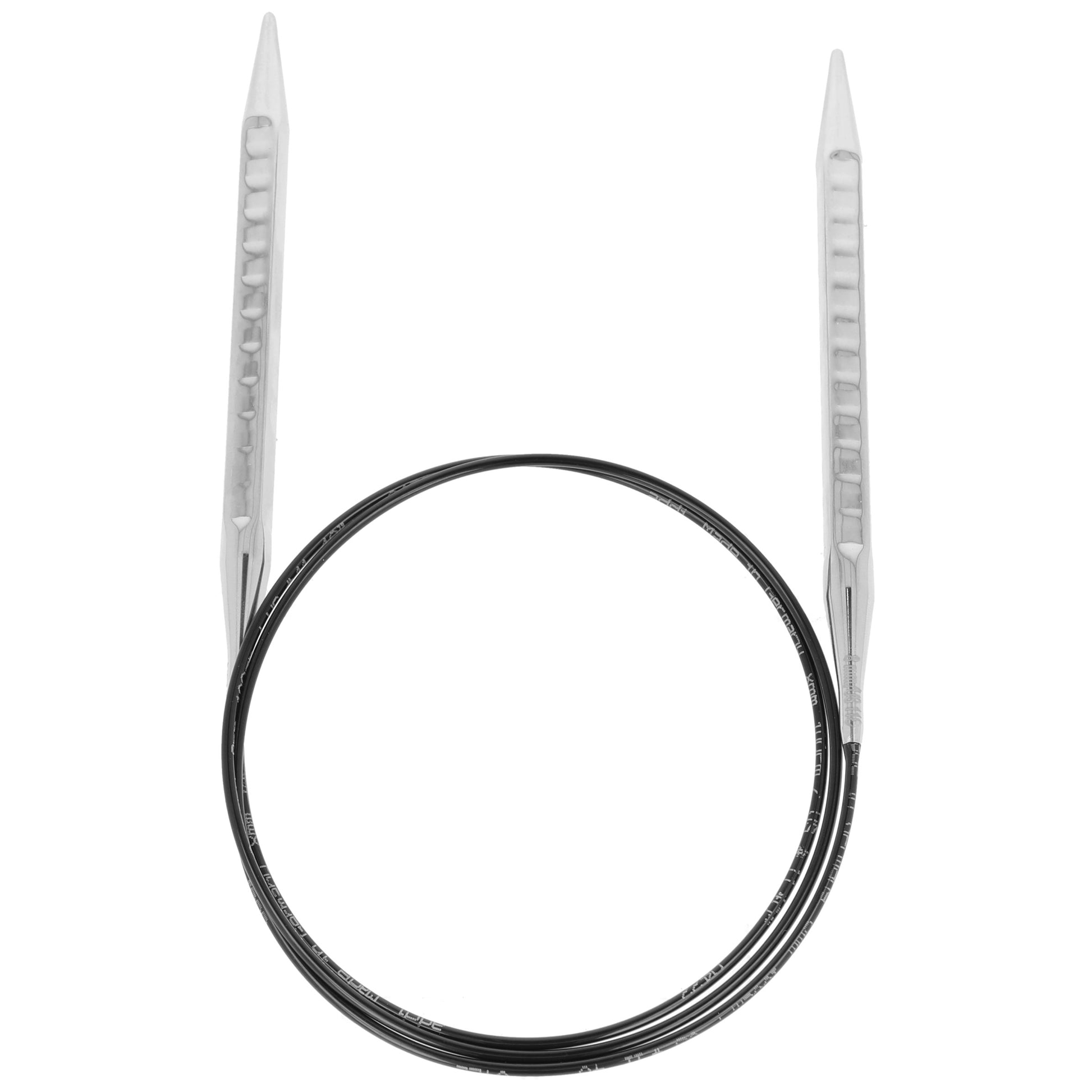 Aiguilles à tricoter circulaires en bronze blanc - Black Edition