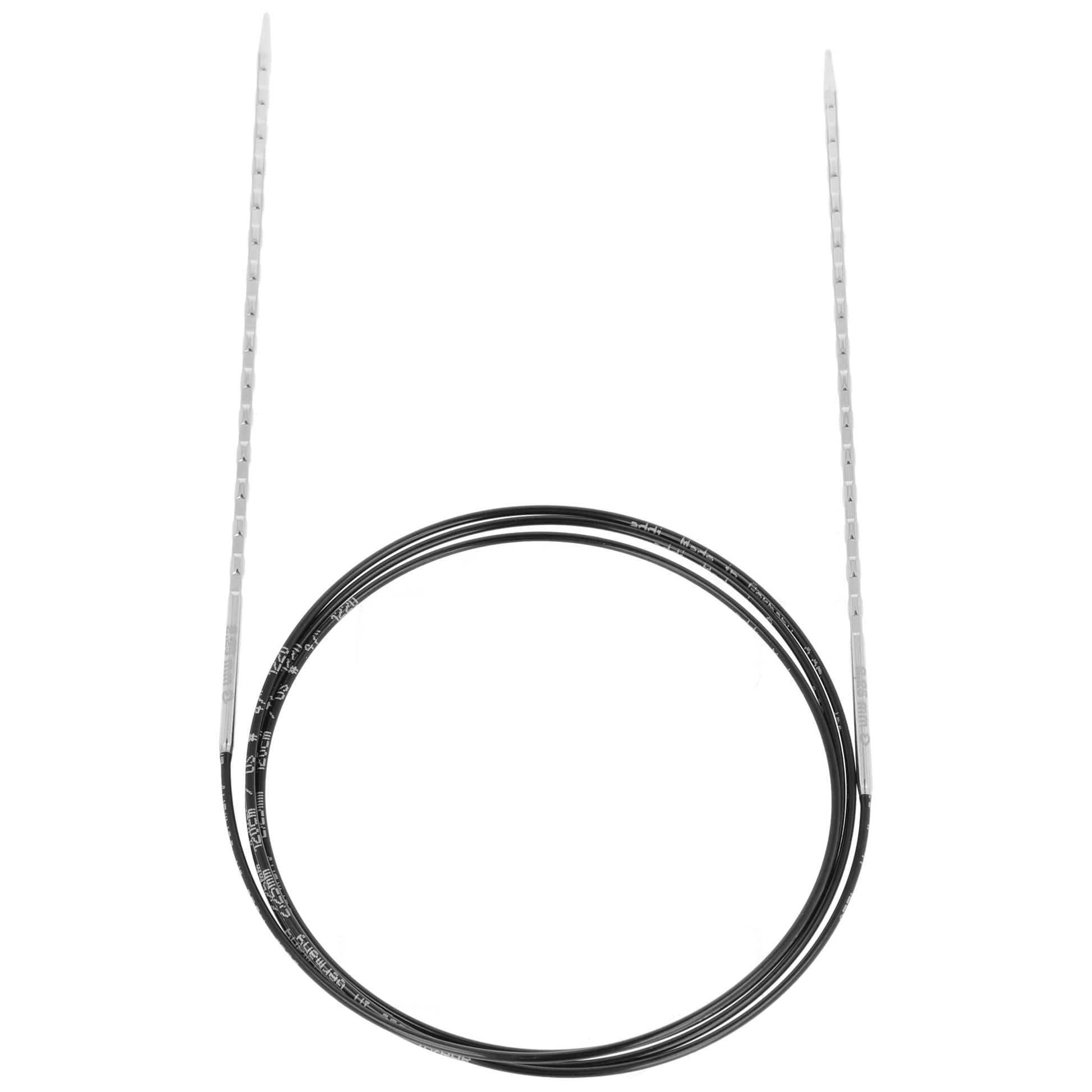 Aiguilles à tricoter circulaires en bronze blanc - Black Edition