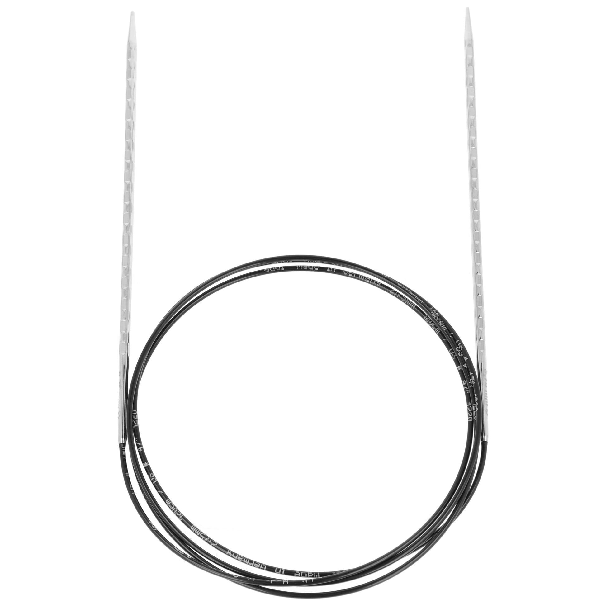 Aiguilles à tricoter circulaires en bronze blanc - Black Edition