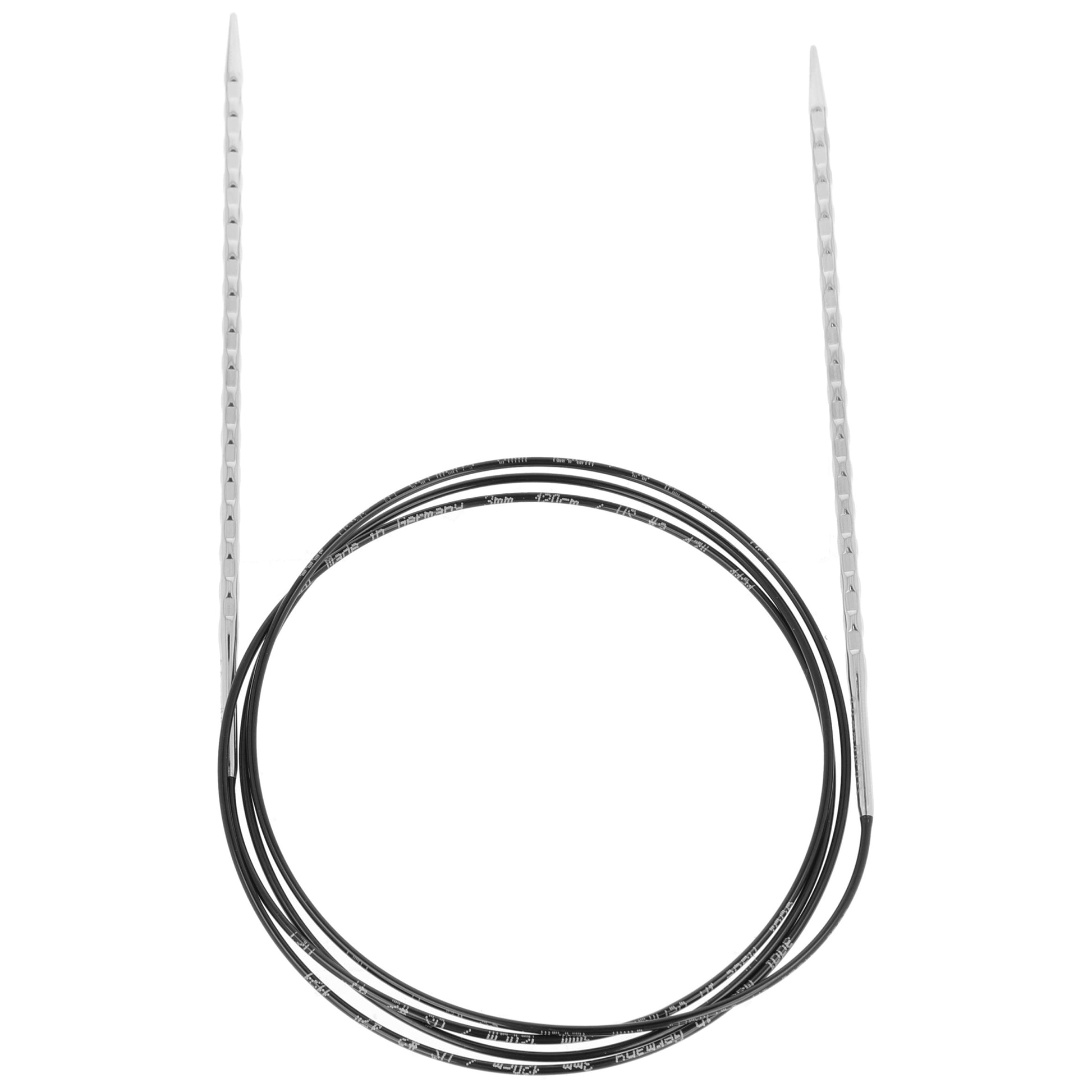Aiguilles à tricoter circulaires en bronze blanc - Black Edition
