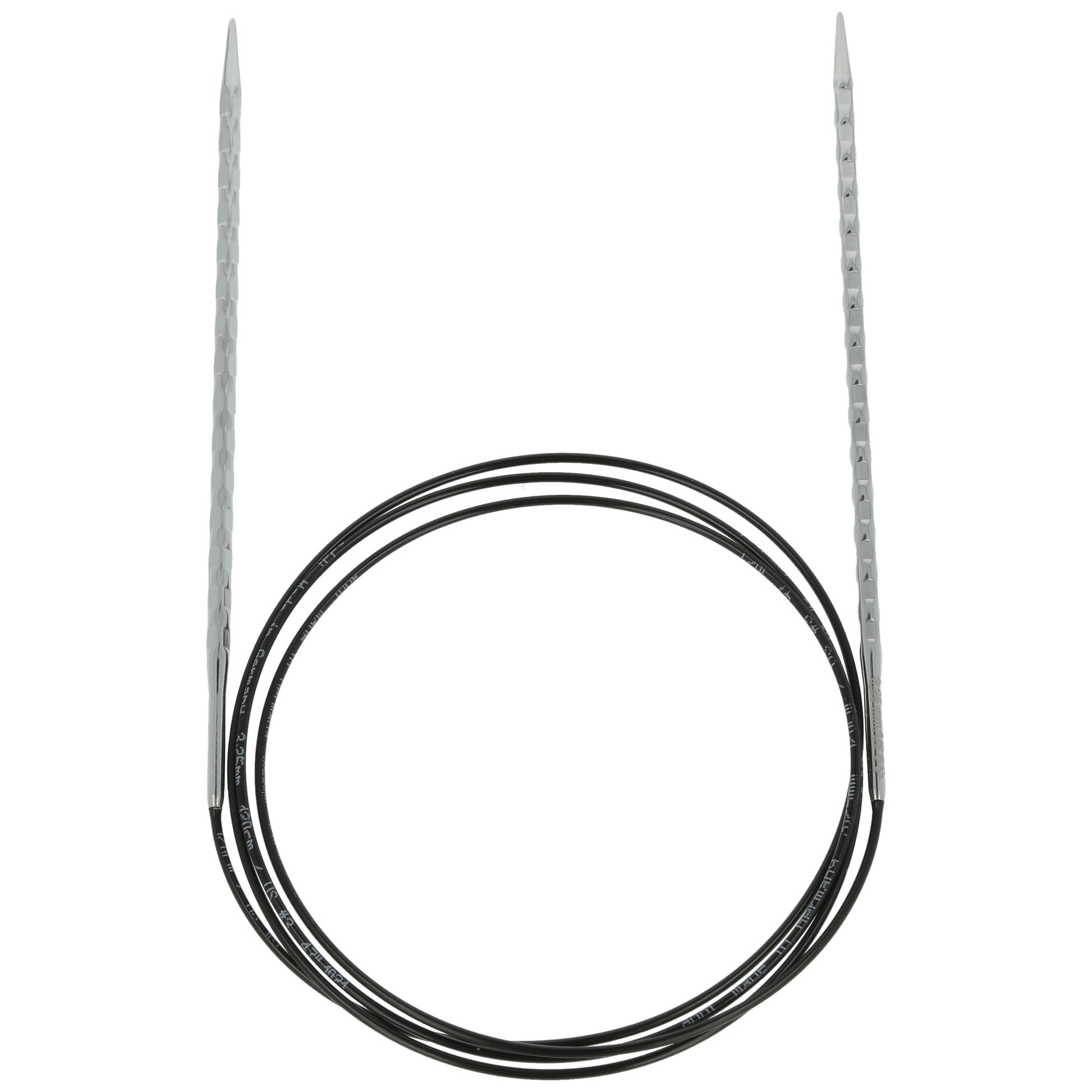 Aiguilles à tricoter circulaires en bronze blanc - Black Edition