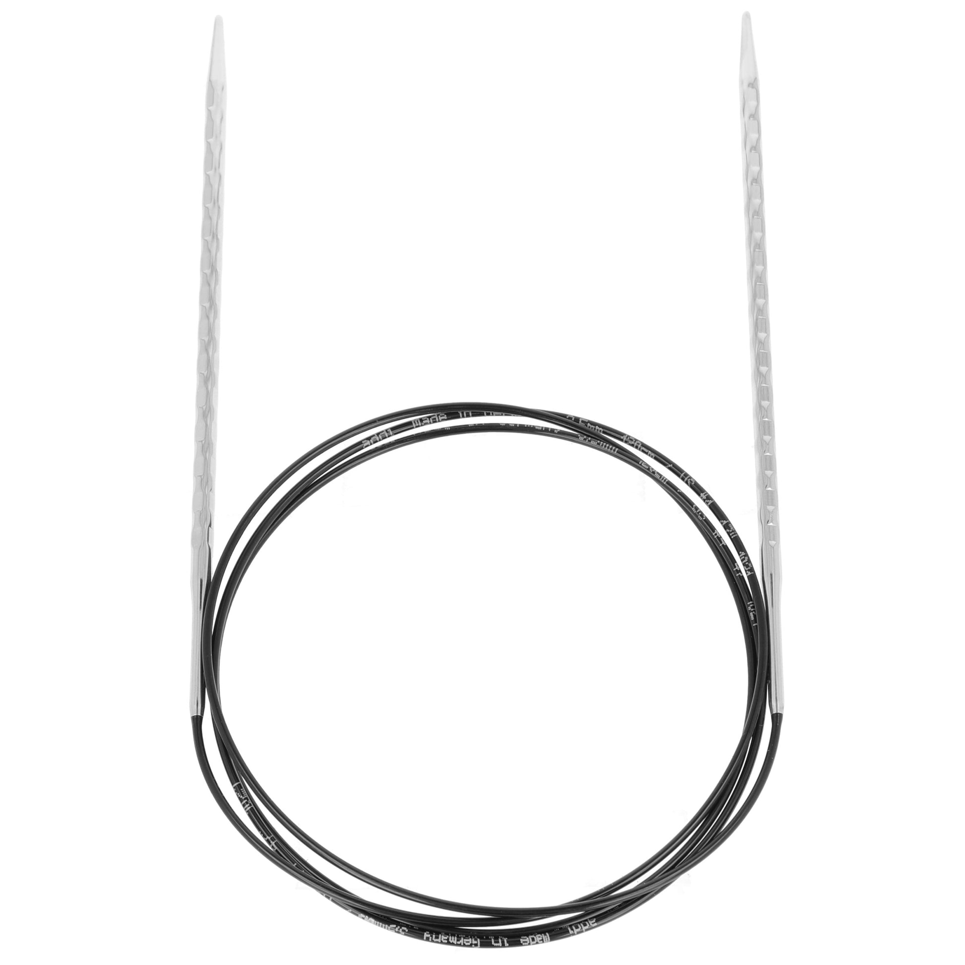 Aiguilles à tricoter circulaires en bronze blanc - Black Edition
